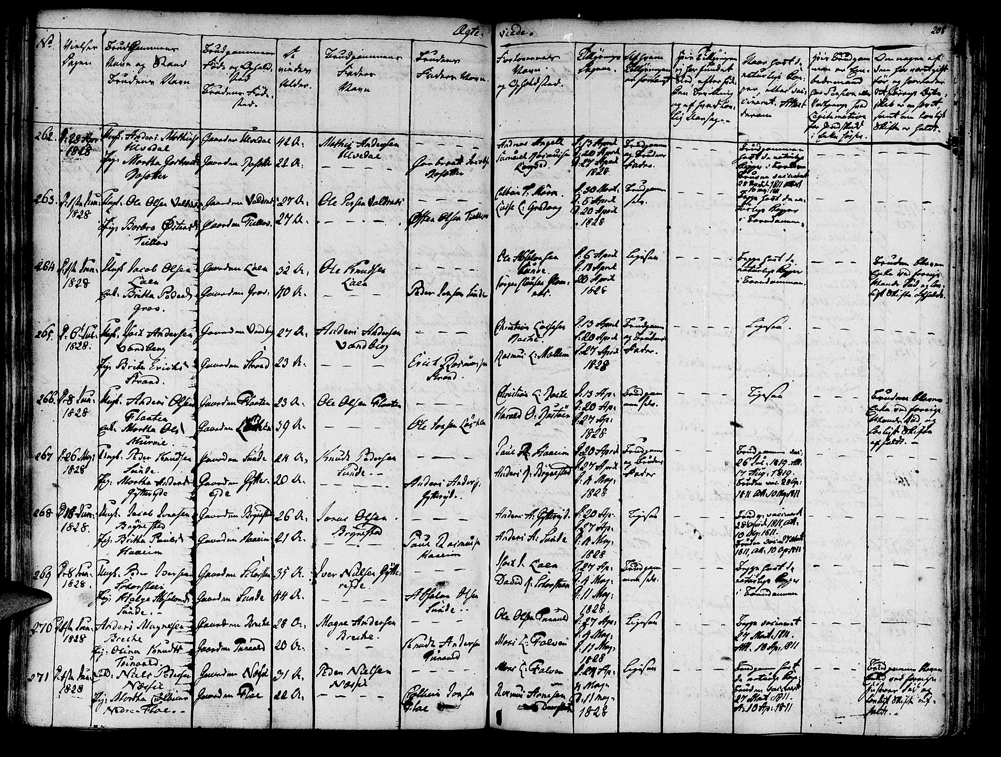 Innvik sokneprestembete, SAB/A-80501: Parish register (official) no. A 3, 1820-1832, p. 208