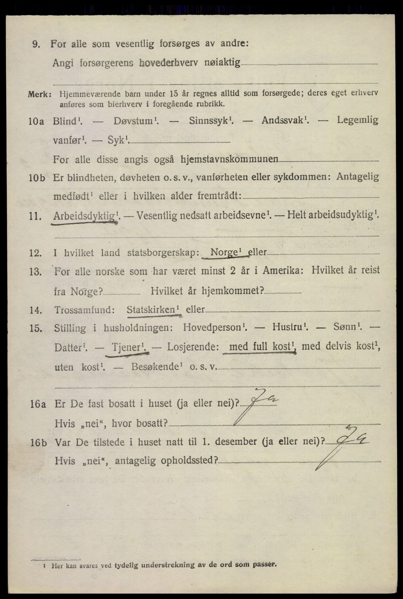 SAKO, 1920 census for Bø (Telemark), 1920, p. 3189