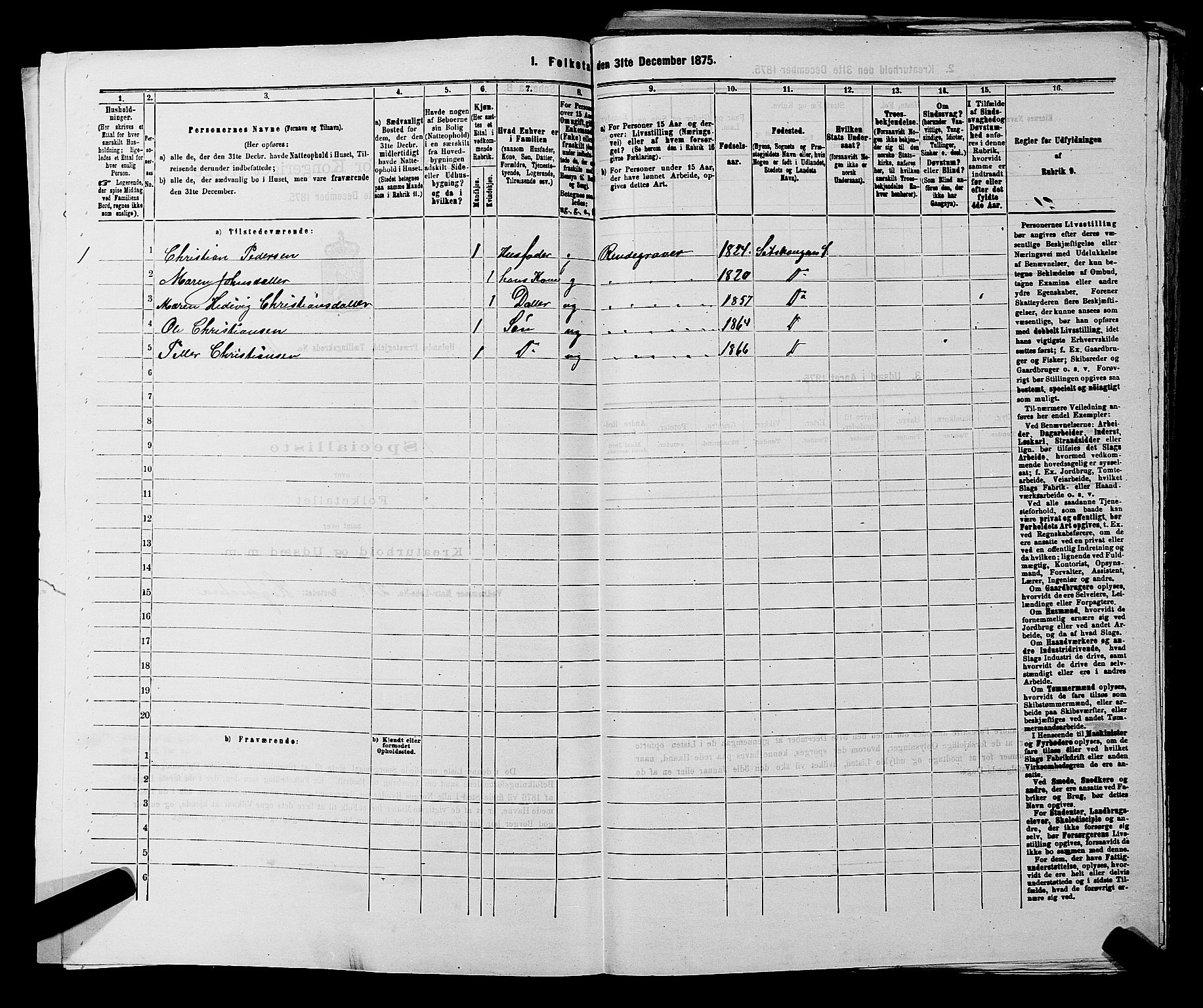 RA, 1875 census for 0221P Høland, 1875, p. 1967