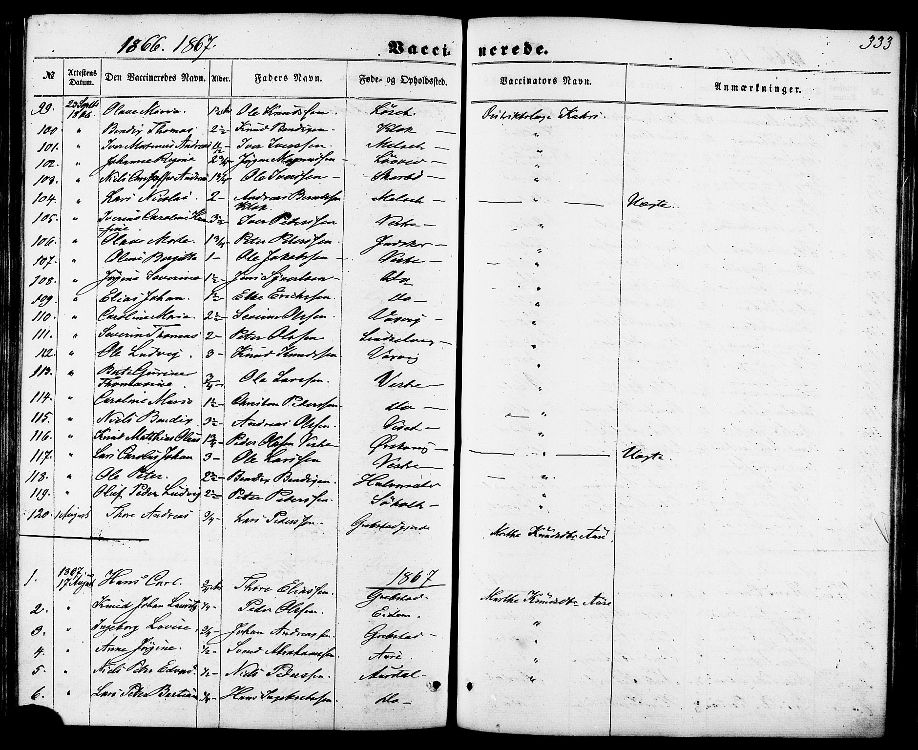 Ministerialprotokoller, klokkerbøker og fødselsregistre - Møre og Romsdal, SAT/A-1454/522/L0314: Parish register (official) no. 522A09, 1863-1877, p. 333