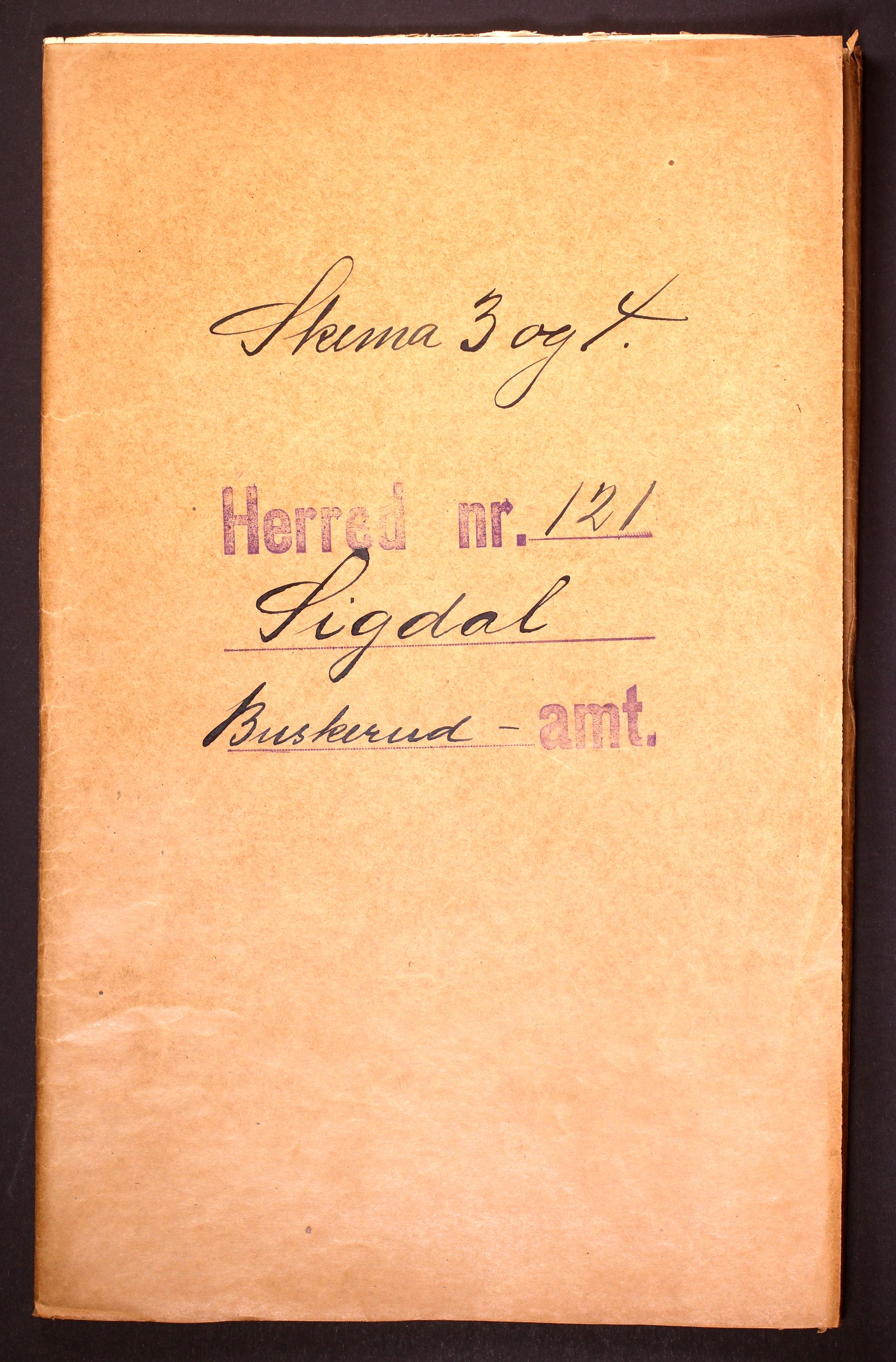 RA, 1910 census for Sigdal, 1910, p. 1