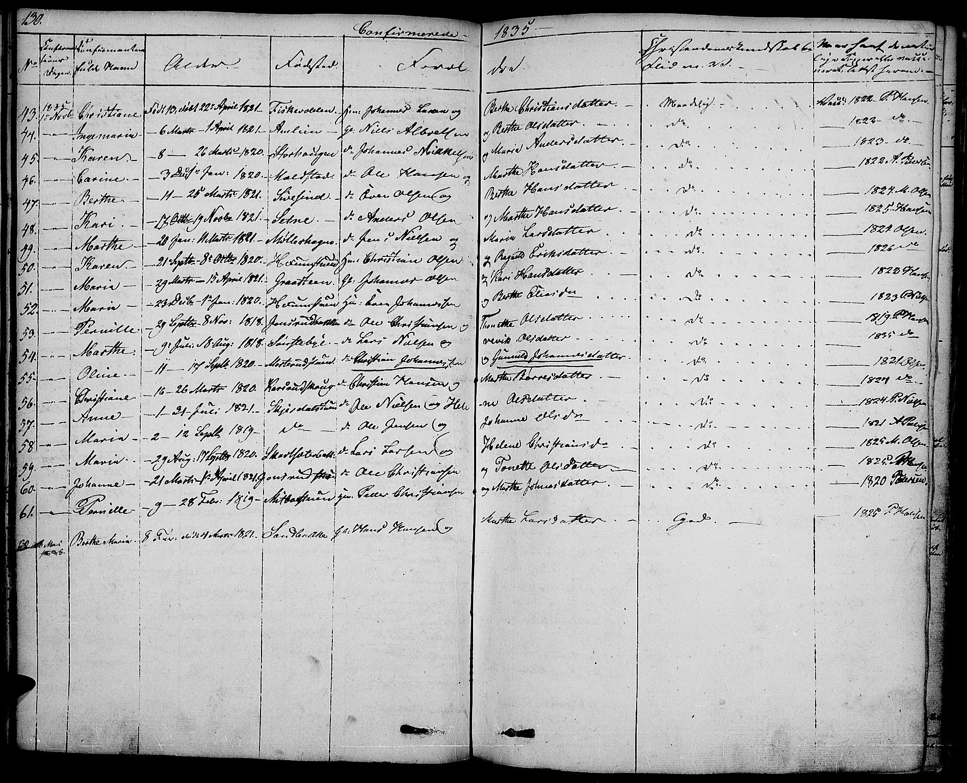 Vestre Toten prestekontor, SAH/PREST-108/H/Ha/Haa/L0002: Parish register (official) no. 2, 1825-1837, p. 130