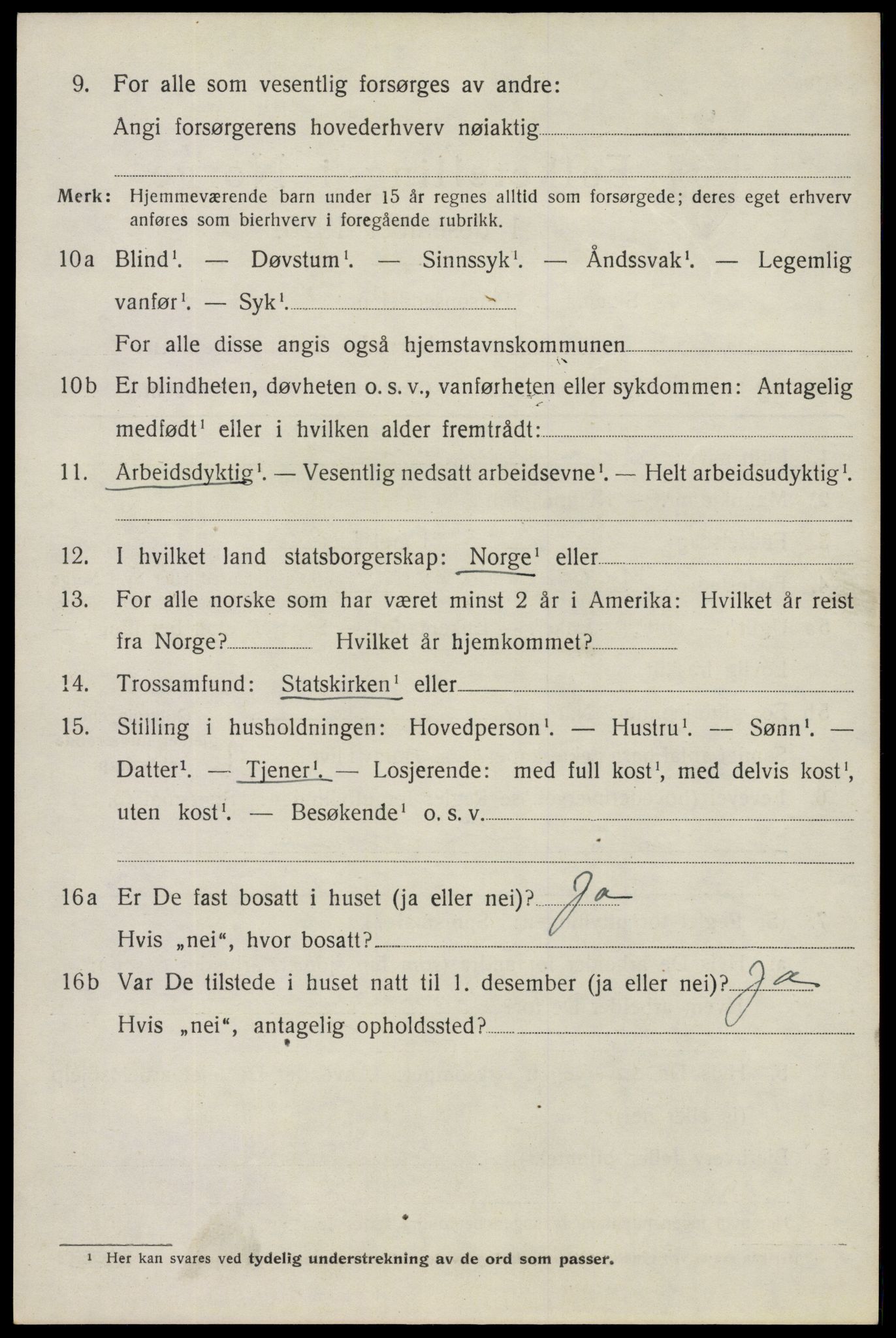 SAO, 1920 census for Spydeberg, 1920, p. 3080