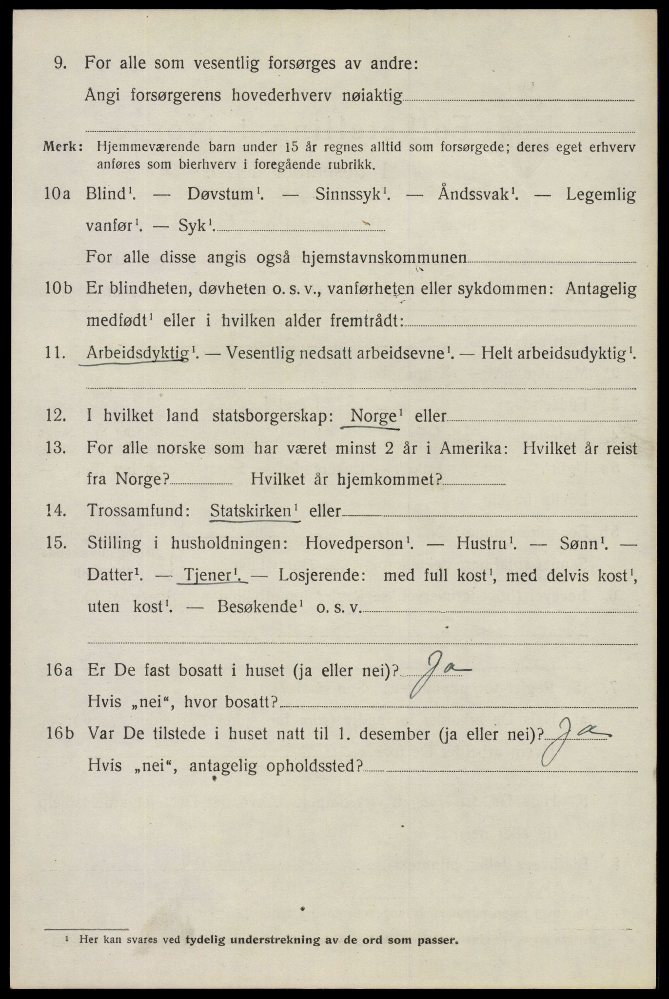 SAO, 1920 census for Spydeberg, 1920, p. 3080