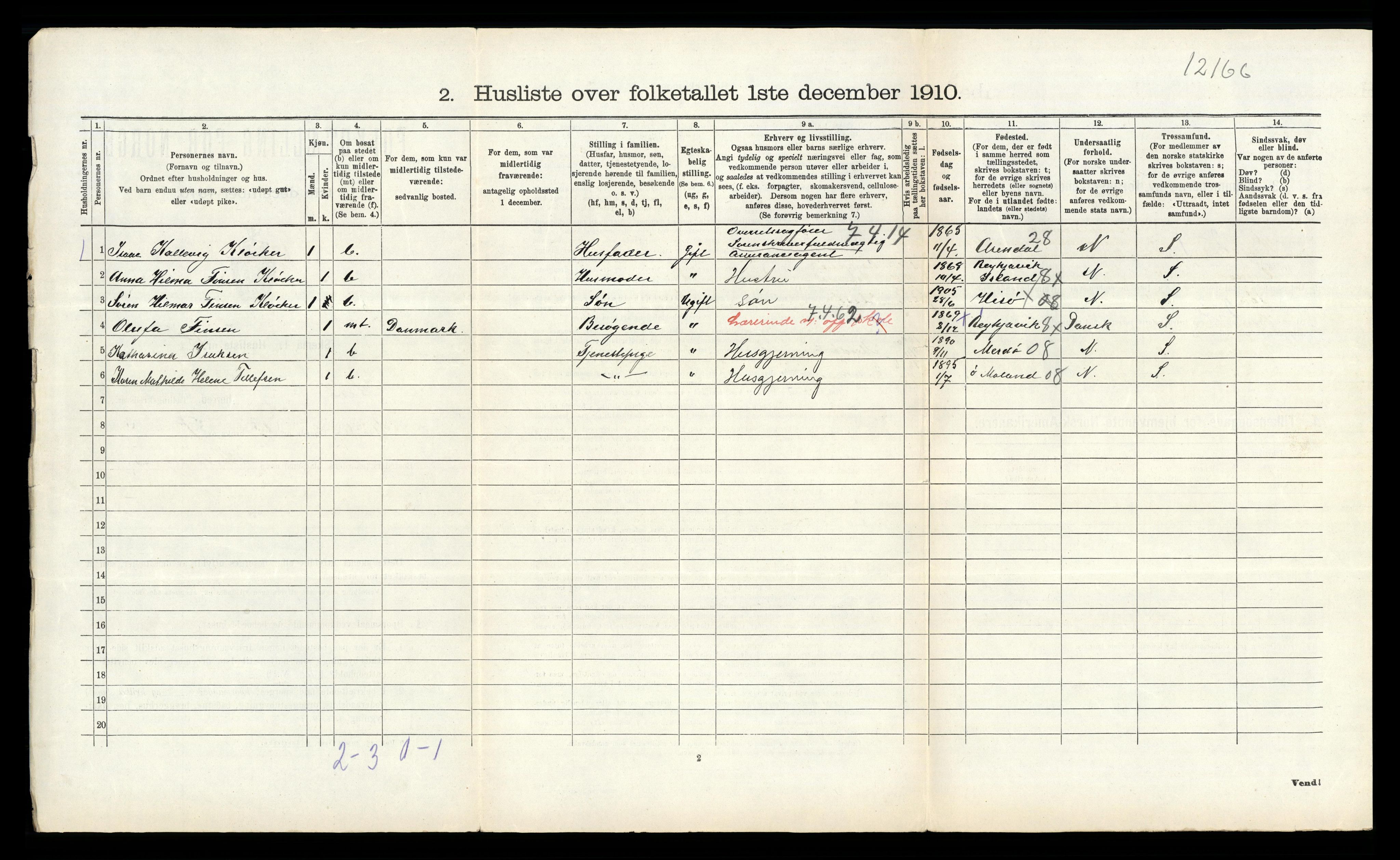 RA, 1910 census for Hisøy, 1910, p. 780