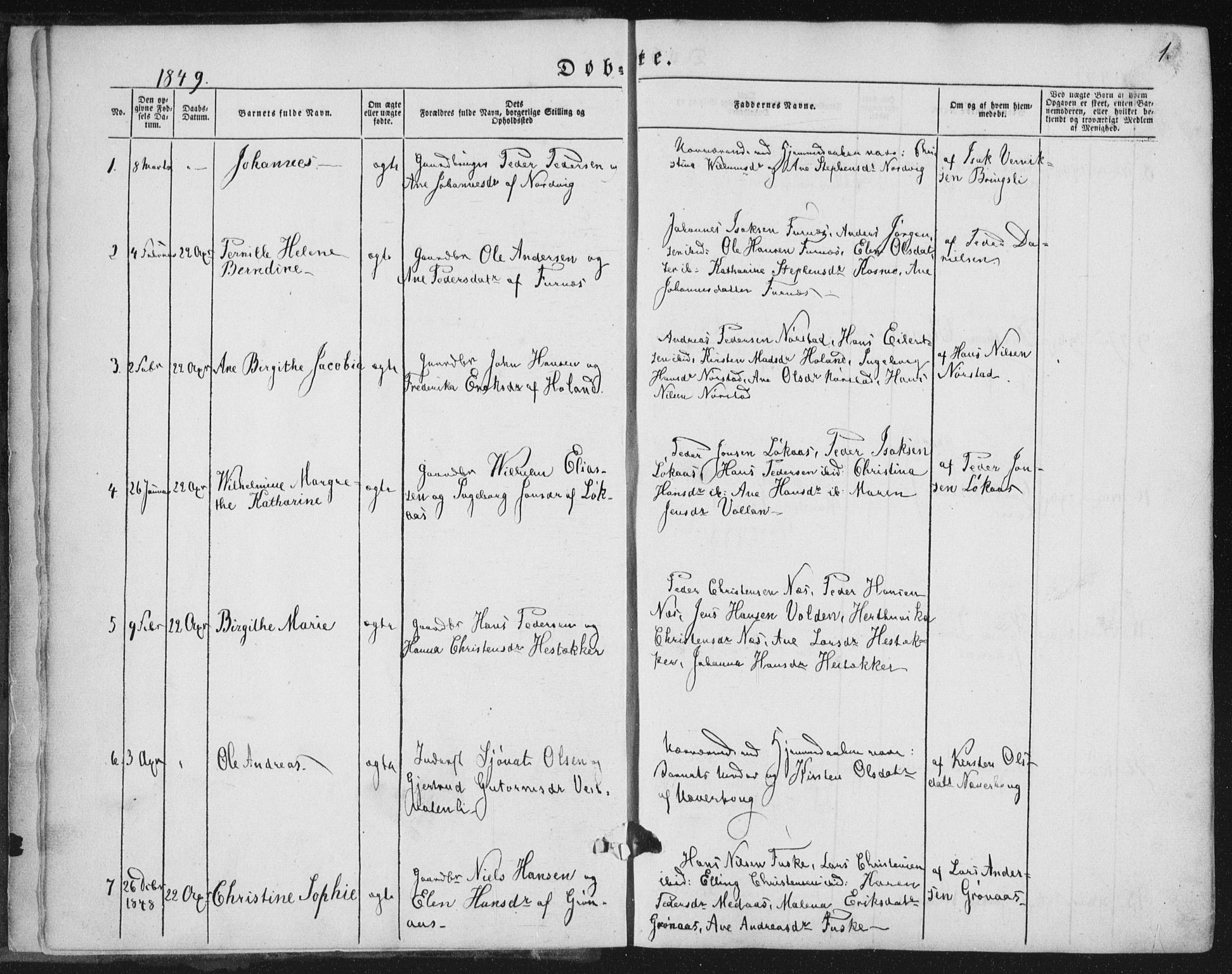 Ministerialprotokoller, klokkerbøker og fødselsregistre - Nordland, SAT/A-1459/852/L0738: Parish register (official) no. 852A08, 1849-1865, p. 1