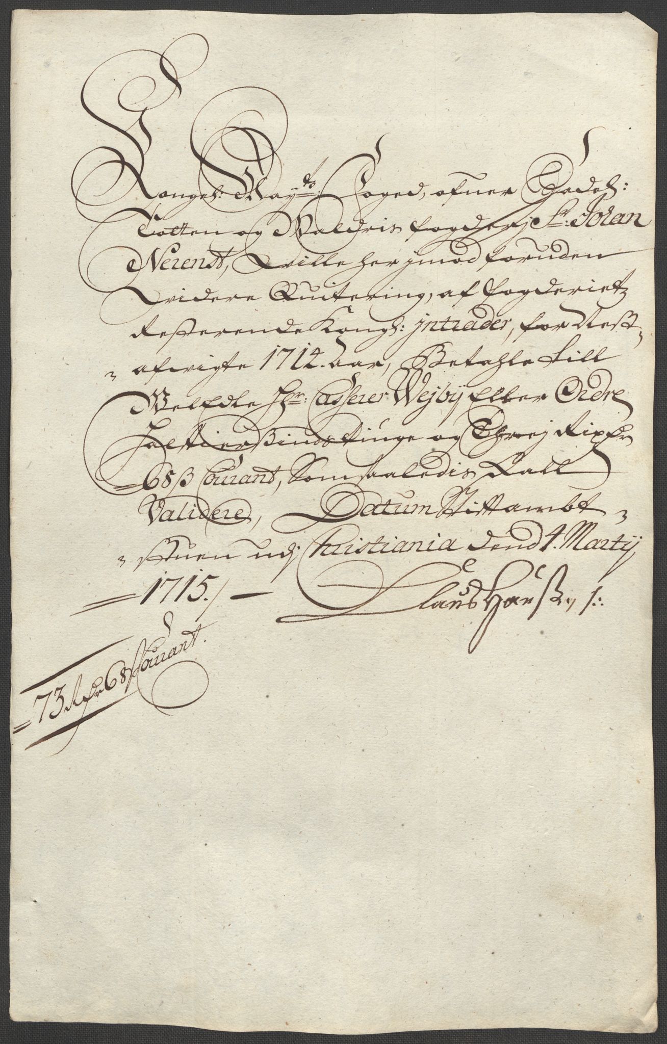 Rentekammeret inntil 1814, Reviderte regnskaper, Fogderegnskap, AV/RA-EA-4092/R18/L1314: Fogderegnskap Hadeland, Toten og Valdres, 1715, p. 451