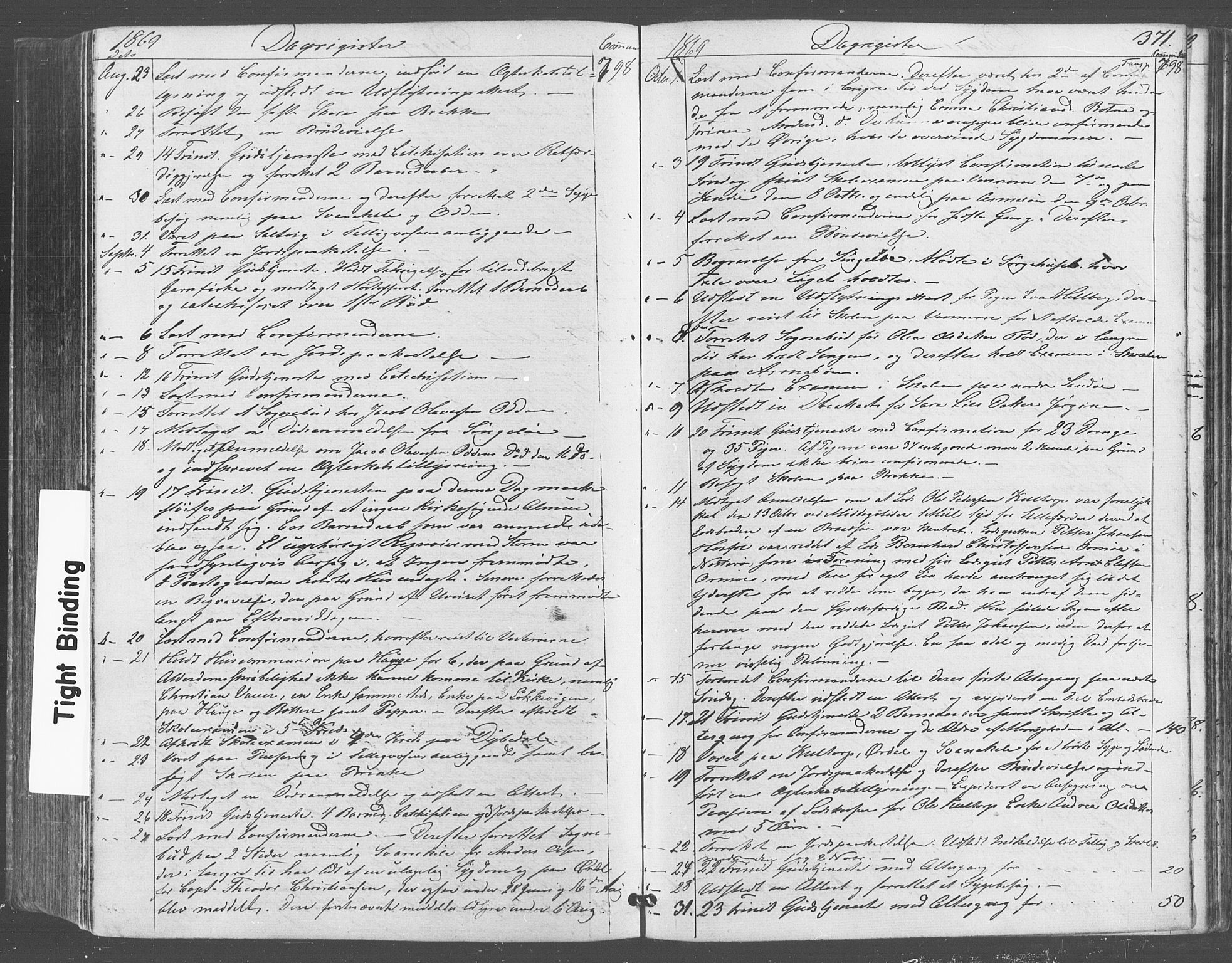 Hvaler prestekontor Kirkebøker, AV/SAO-A-2001/F/Fa/L0007: Parish register (official) no. I 7, 1864-1878, p. 371