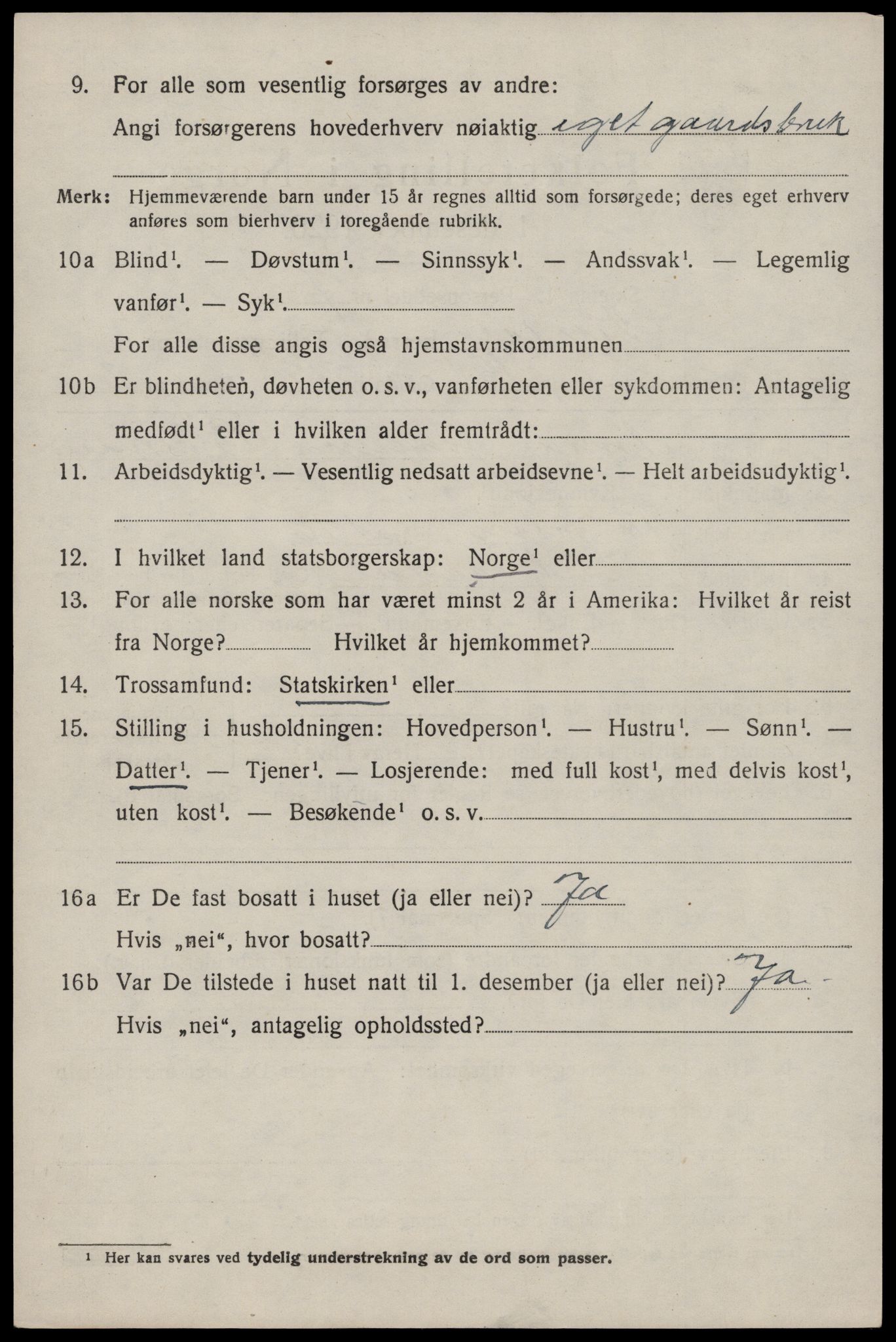 SAST, 1920 census for Vikedal, 1920, p. 1562