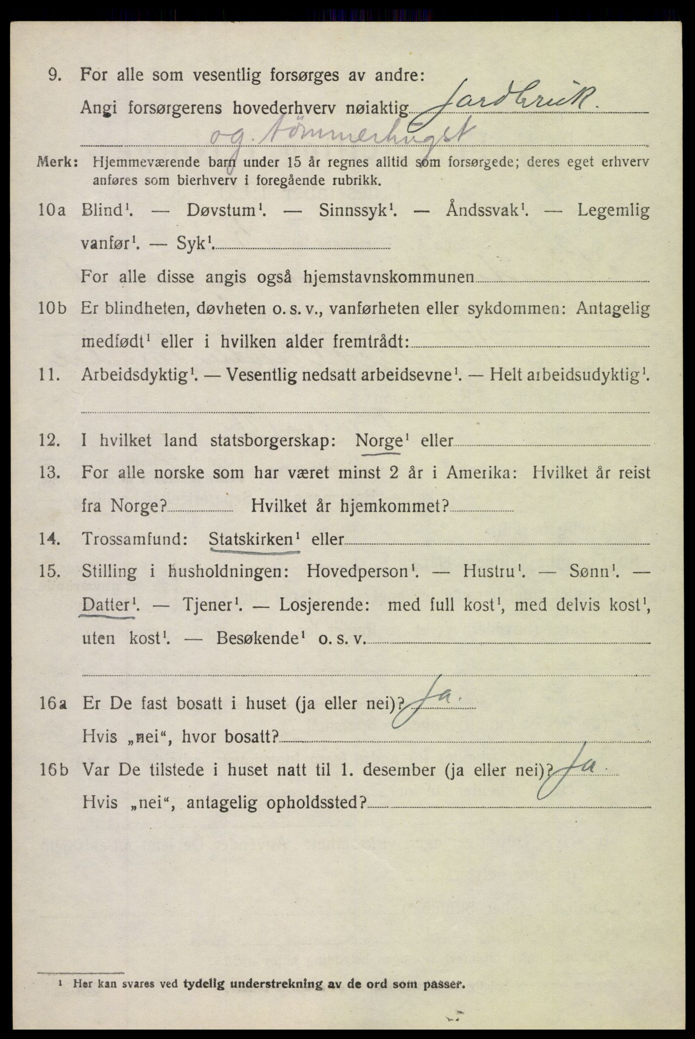 SAH, 1920 census for Sør-Aurdal, 1920, p. 1700