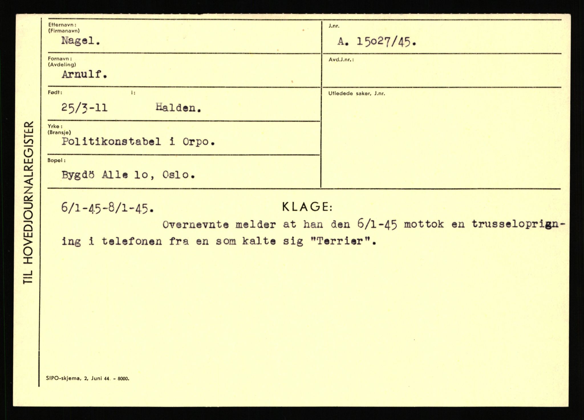 Statspolitiet - Hovedkontoret / Osloavdelingen, AV/RA-S-1329/C/Ca/L0011: Molberg - Nøstvold, 1943-1945, p. 1114