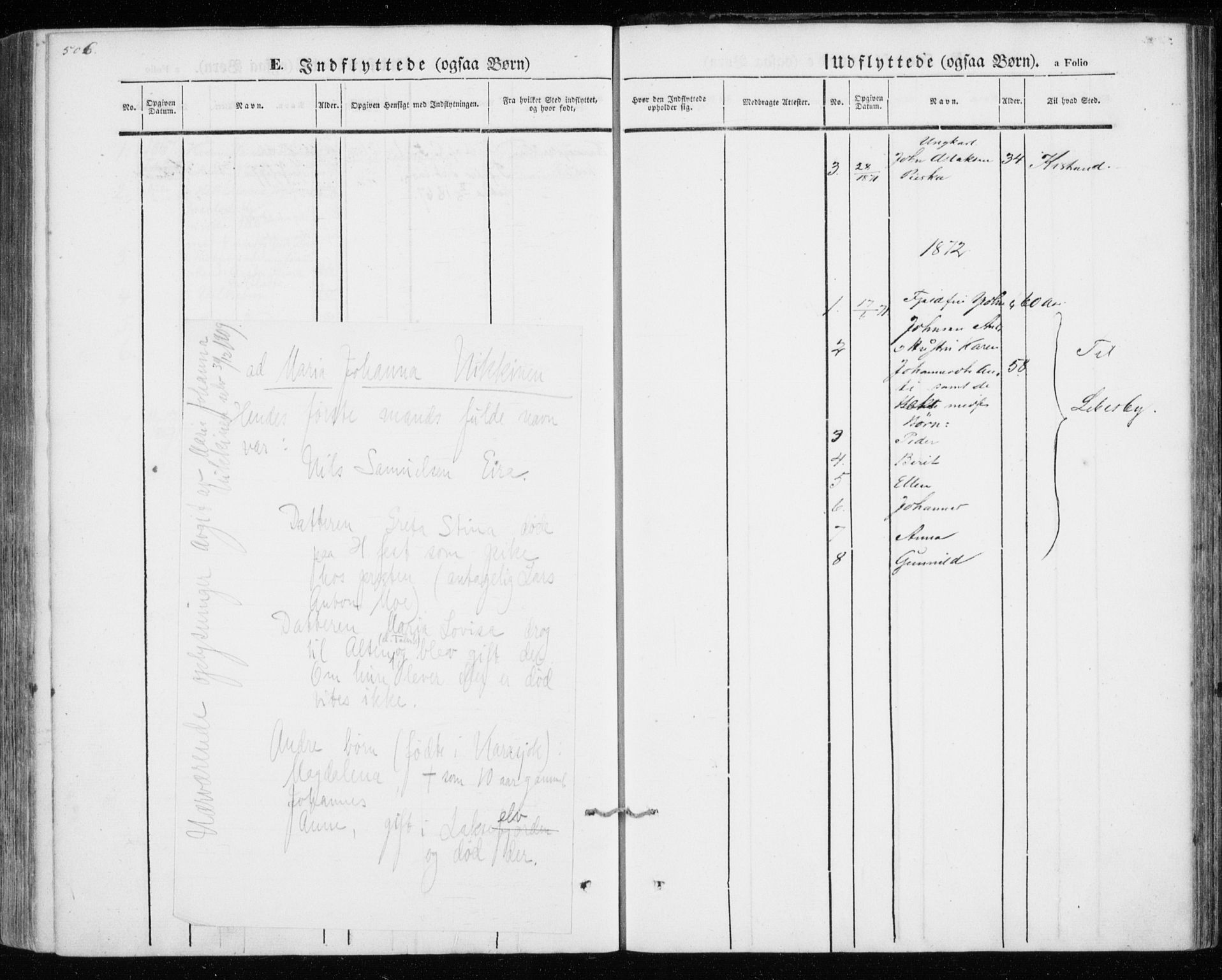 Kistrand/Porsanger sokneprestembete, SATØ/S-1351/H/Ha/L0012.kirke: Parish register (official) no. 12, 1843-1871, p. 506-507