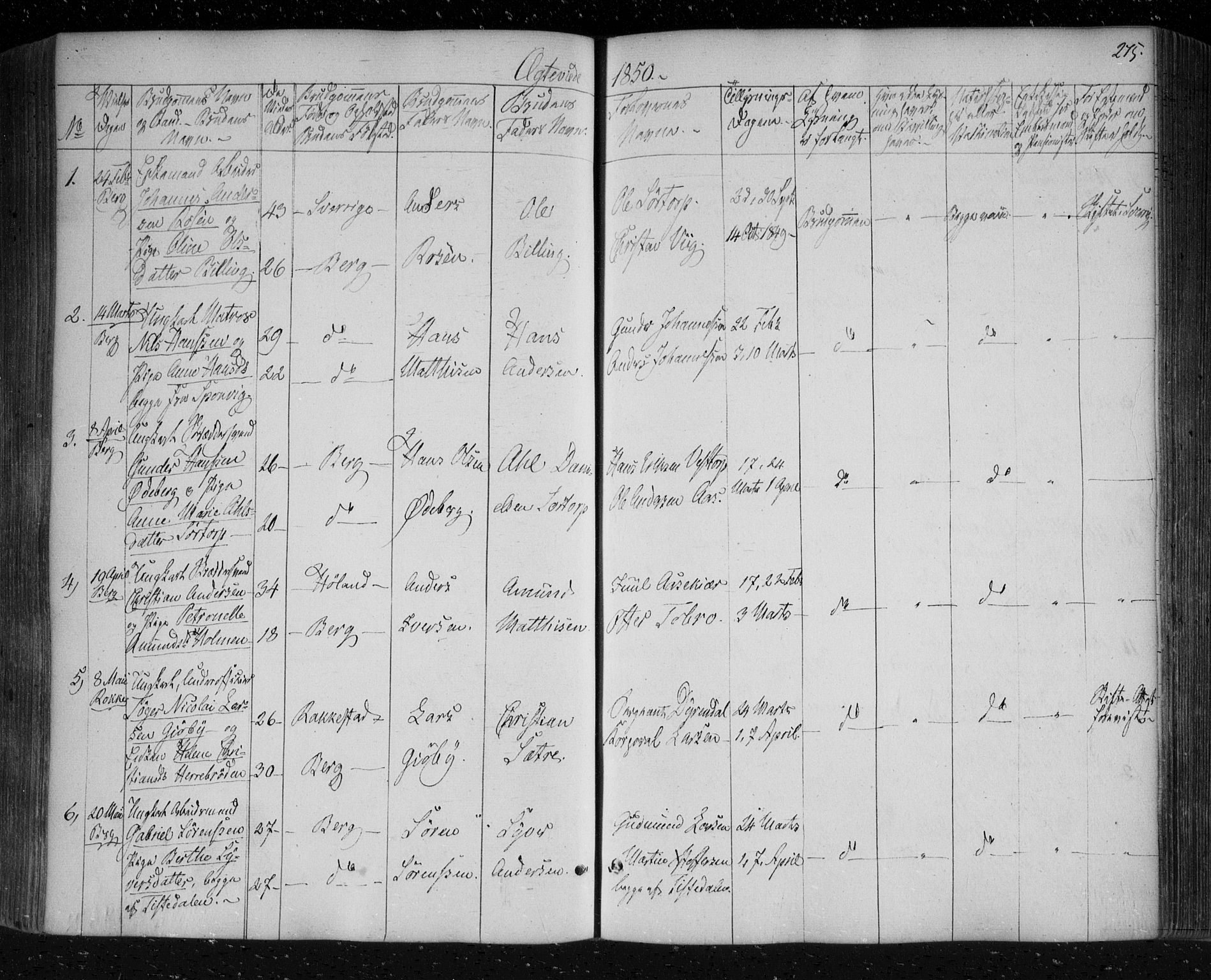 Berg prestekontor Kirkebøker, AV/SAO-A-10902/F/Fa/L0004: Parish register (official) no. I 4, 1843-1860, p. 275