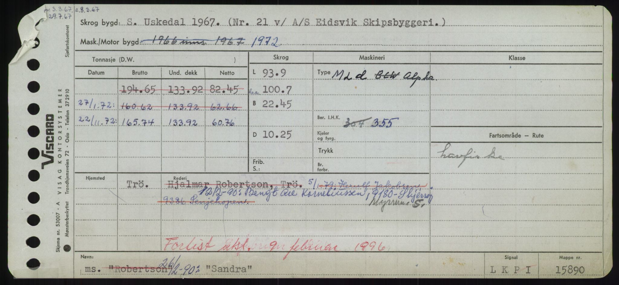 Sjøfartsdirektoratet med forløpere, Skipsmålingen, RA/S-1627/H/Hd/L0032: Fartøy, San-Seve, p. 79