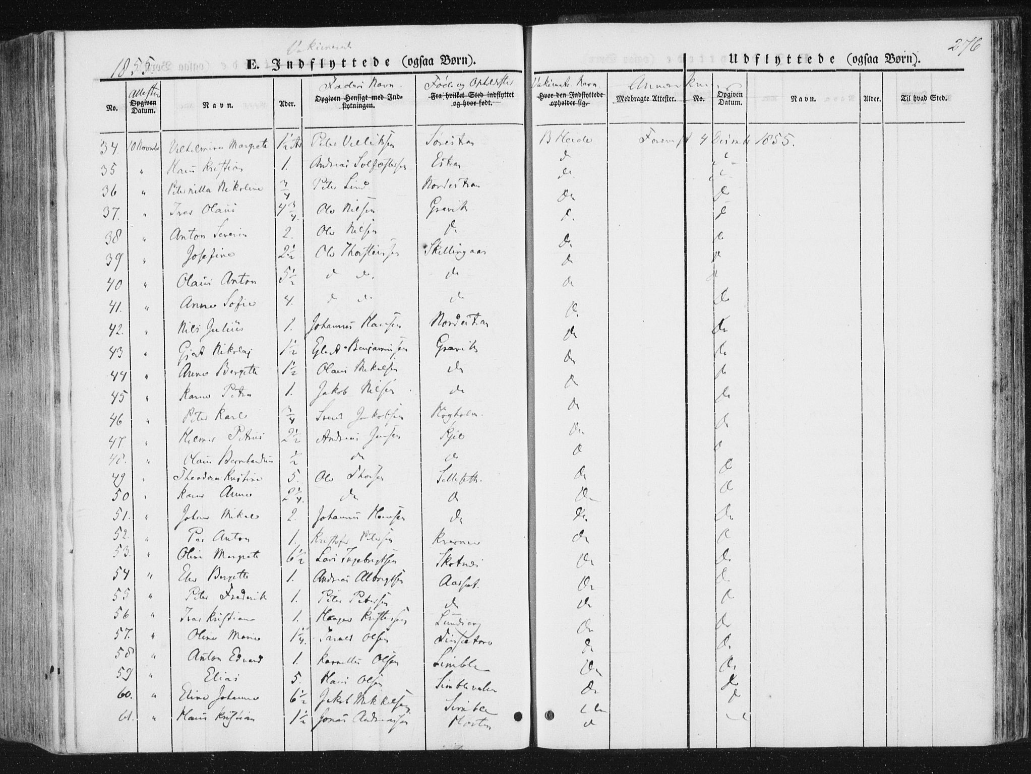 Ministerialprotokoller, klokkerbøker og fødselsregistre - Nord-Trøndelag, SAT/A-1458/780/L0640: Parish register (official) no. 780A05, 1845-1856, p. 276