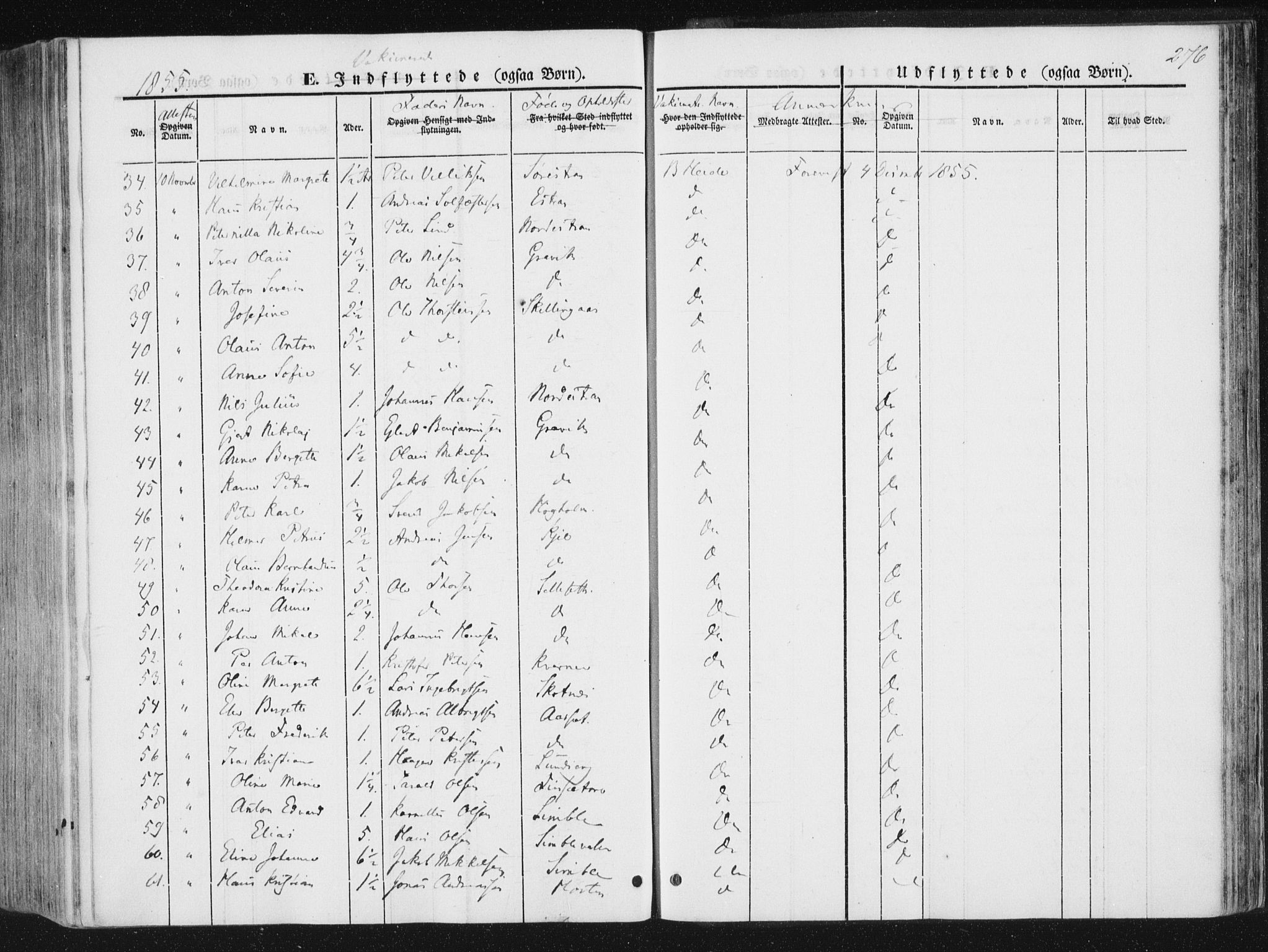 Ministerialprotokoller, klokkerbøker og fødselsregistre - Nord-Trøndelag, AV/SAT-A-1458/780/L0640: Parish register (official) no. 780A05, 1845-1856, p. 276