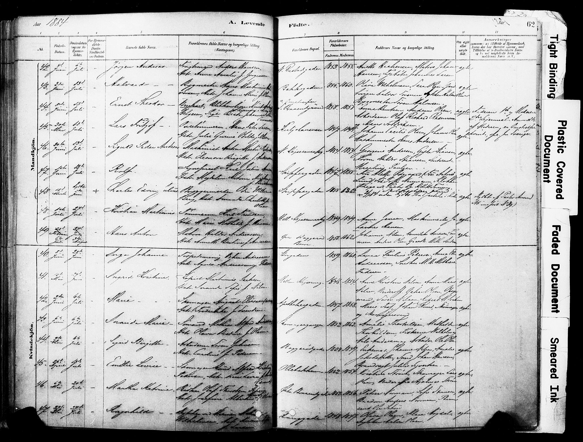 Horten kirkebøker, SAKO/A-348/F/Fa/L0003: Parish register (official) no. 3, 1878-1887, p. 62