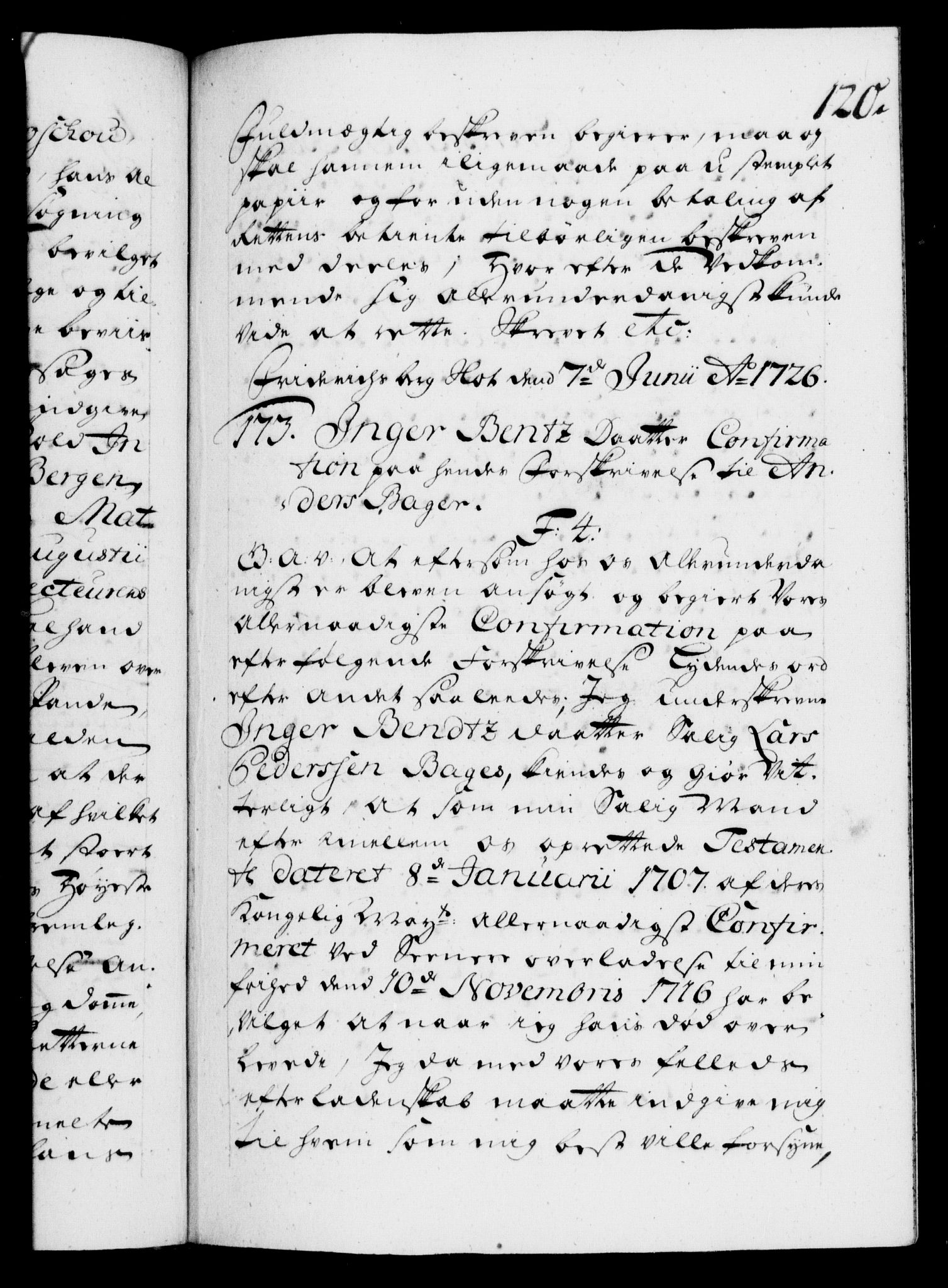 Danske Kanselli 1572-1799, AV/RA-EA-3023/F/Fc/Fca/Fcaa/L0025: Norske registre, 1726-1728, p. 120a