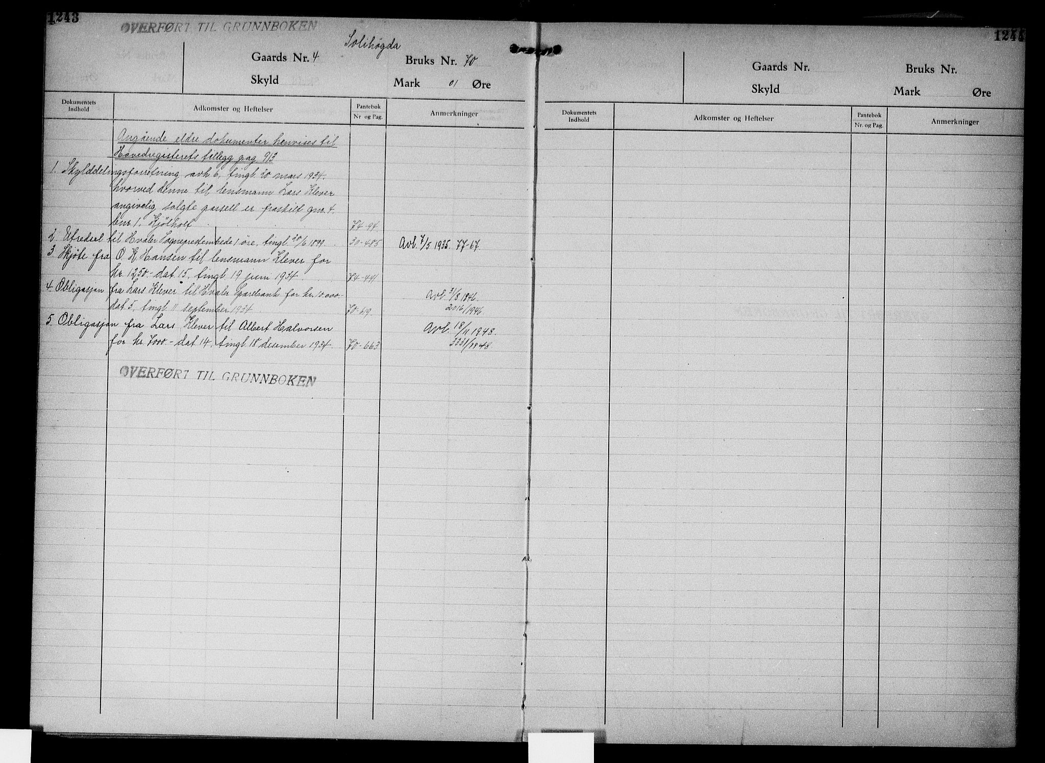 Onsøy sorenskriveri, AV/SAO-A-10474/G/Gb/Gbc/L0004: Mortgage register no. III 4, 1926, p. 1243-1244