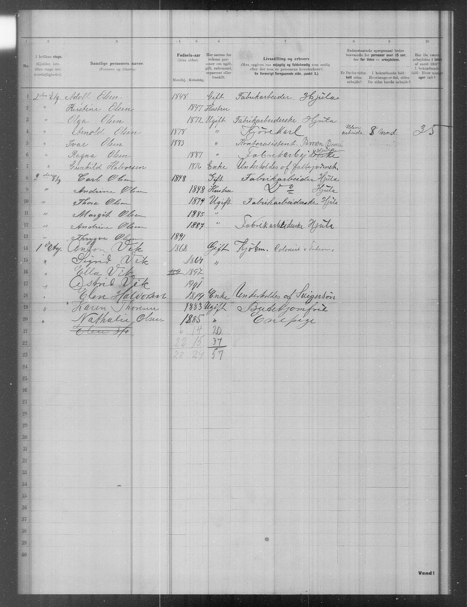 OBA, Municipal Census 1902 for Kristiania, 1902, p. 16505