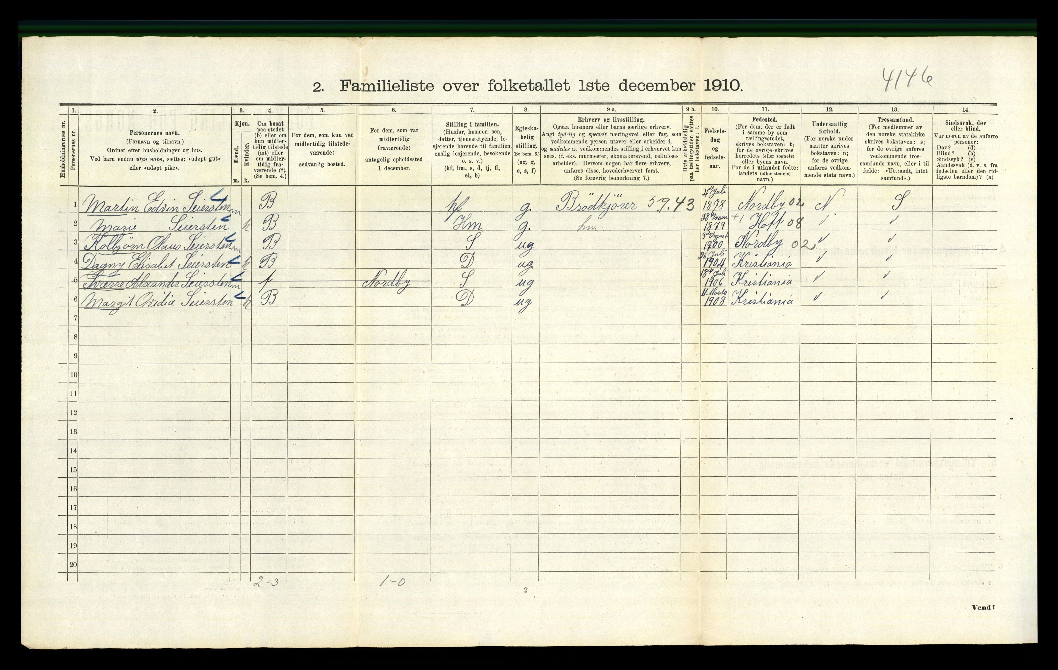 RA, 1910 census for Kristiania, 1910, p. 12820