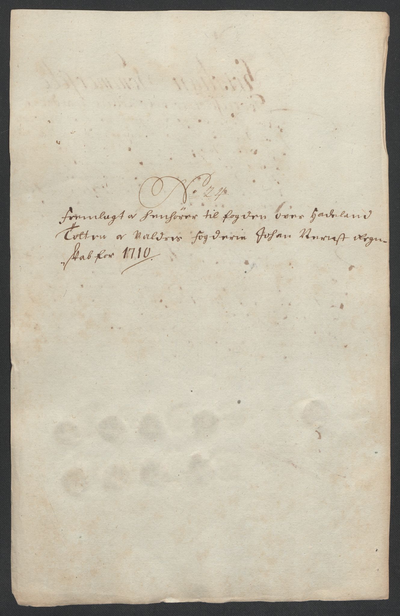 Rentekammeret inntil 1814, Reviderte regnskaper, Fogderegnskap, AV/RA-EA-4092/R18/L1307: Fogderegnskap Hadeland, Toten og Valdres, 1710, p. 134