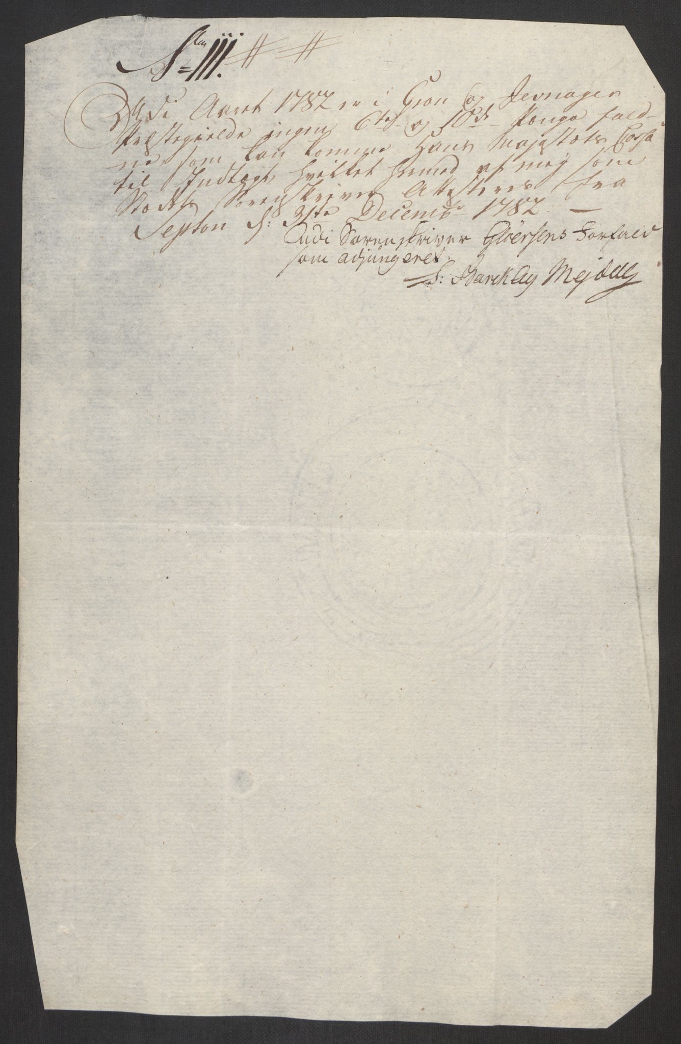 Rentekammeret inntil 1814, Reviderte regnskaper, Fogderegnskap, AV/RA-EA-4092/R19/L1369: Fogderegnskap Toten, Hadeland og Vardal, 1782, p. 333