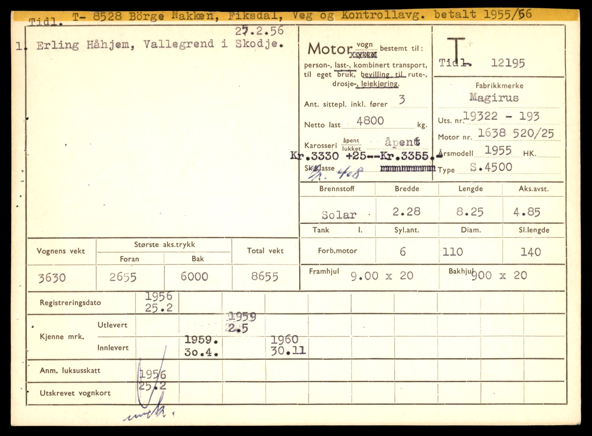 Møre og Romsdal vegkontor - Ålesund trafikkstasjon, AV/SAT-A-4099/F/Fe/L0032: Registreringskort for kjøretøy T 11997 - T 12149, 1927-1998, p. 3831