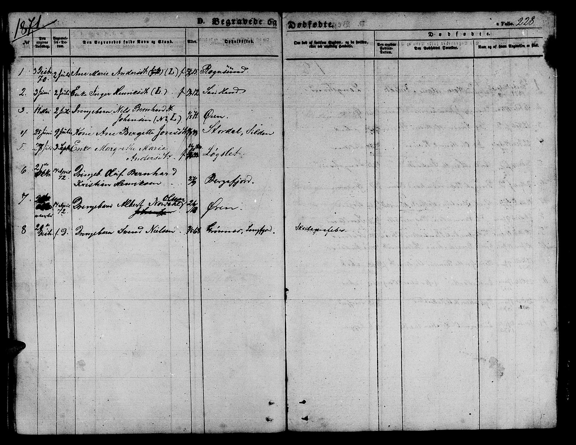 Loppa sokneprestkontor, SATØ/S-1339/H/Hb/L0002klokker: Parish register (copy) no. 2, 1850-1880, p. 228