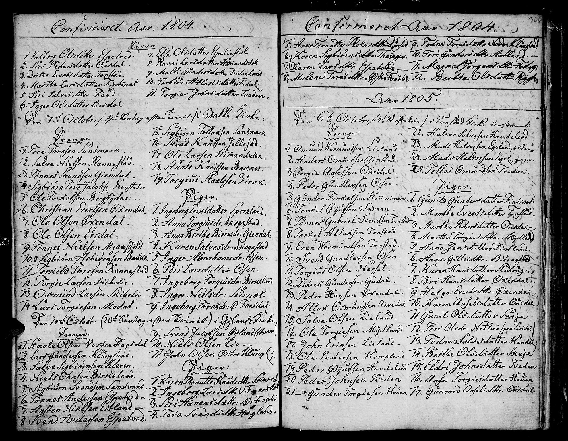 Bakke sokneprestkontor, SAK/1111-0002/F/Fa/Faa/L0002: Parish register (official) no. A 2, 1780-1816, p. 306