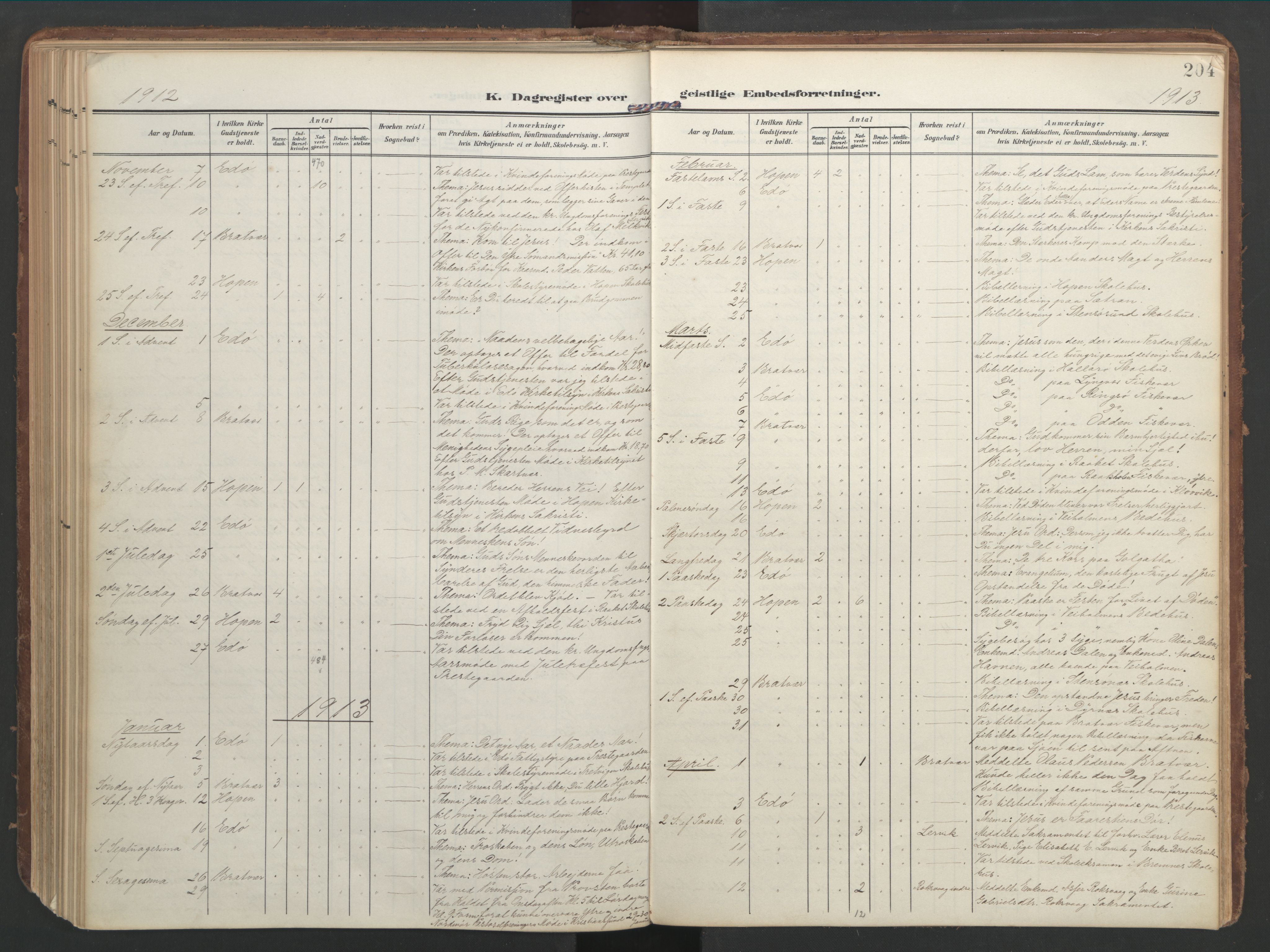 Ministerialprotokoller, klokkerbøker og fødselsregistre - Møre og Romsdal, AV/SAT-A-1454/583/L0955: Parish register (official) no. 583A02, 1907-1926, p. 204