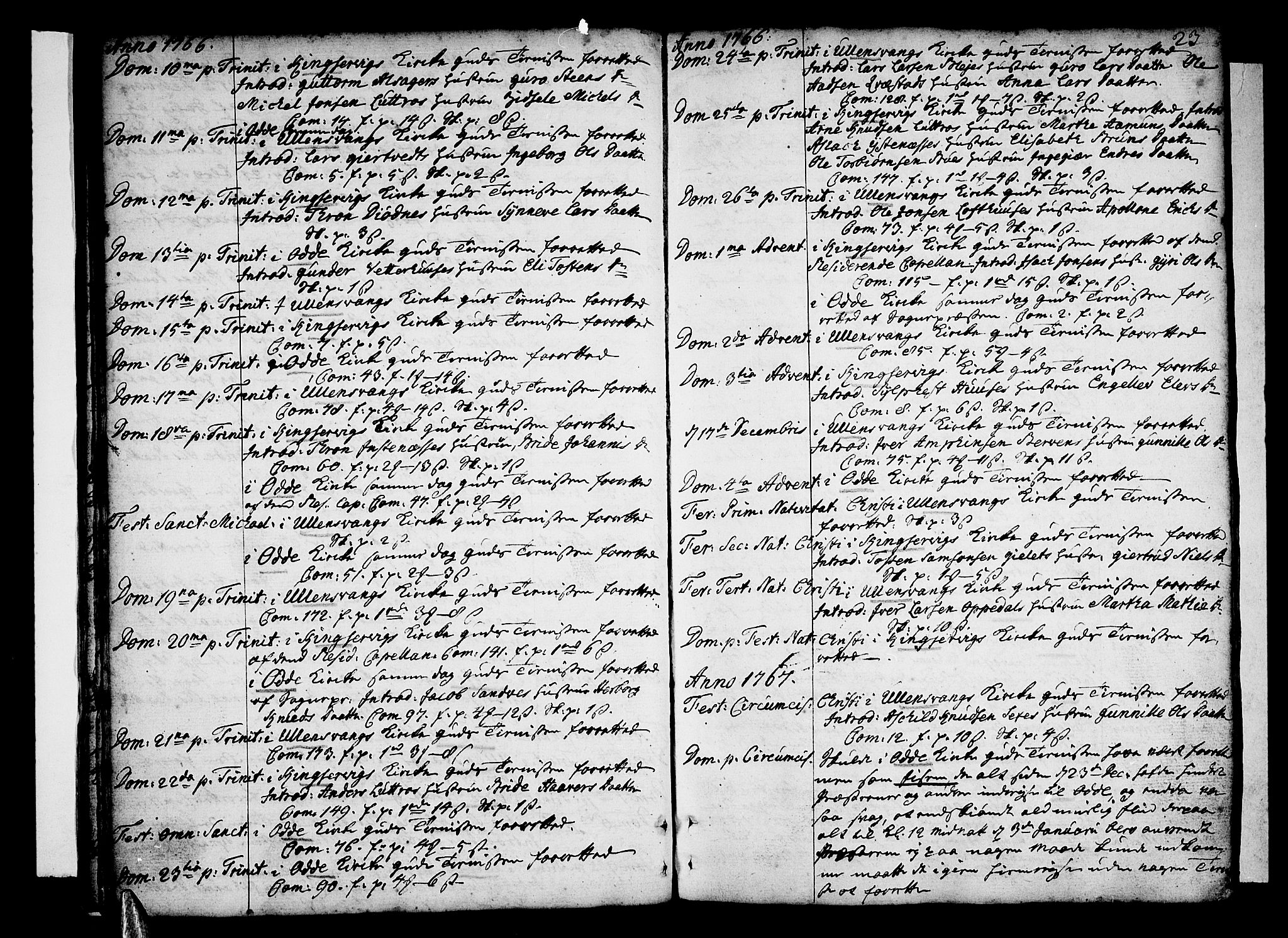 Ullensvang sokneprestembete, AV/SAB-A-78701/H/Haa: Parish register (official) no. A 6 /1, 1758-1788, p. 23