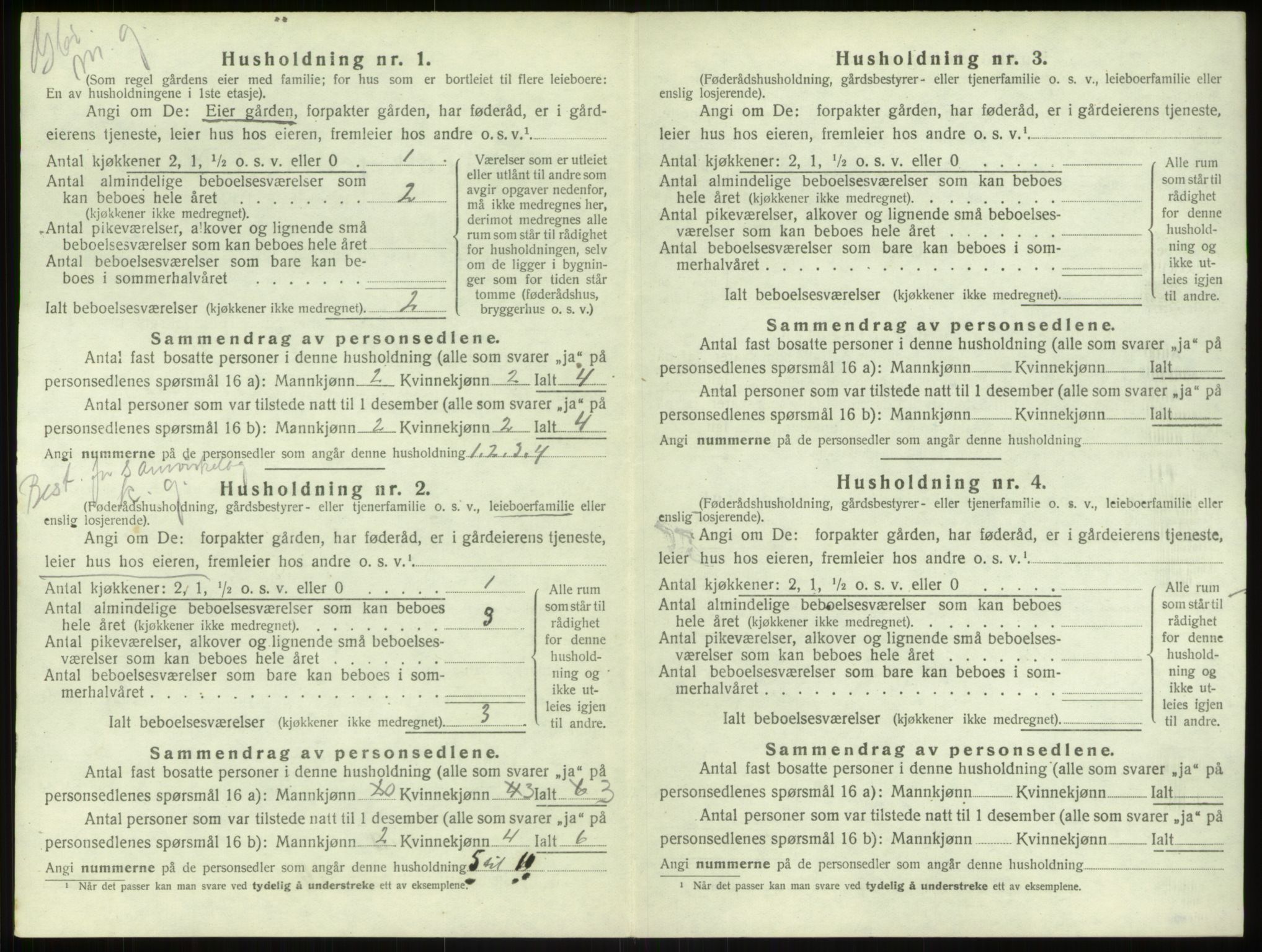 SAB, 1920 census for Haus, 1920, p. 1018