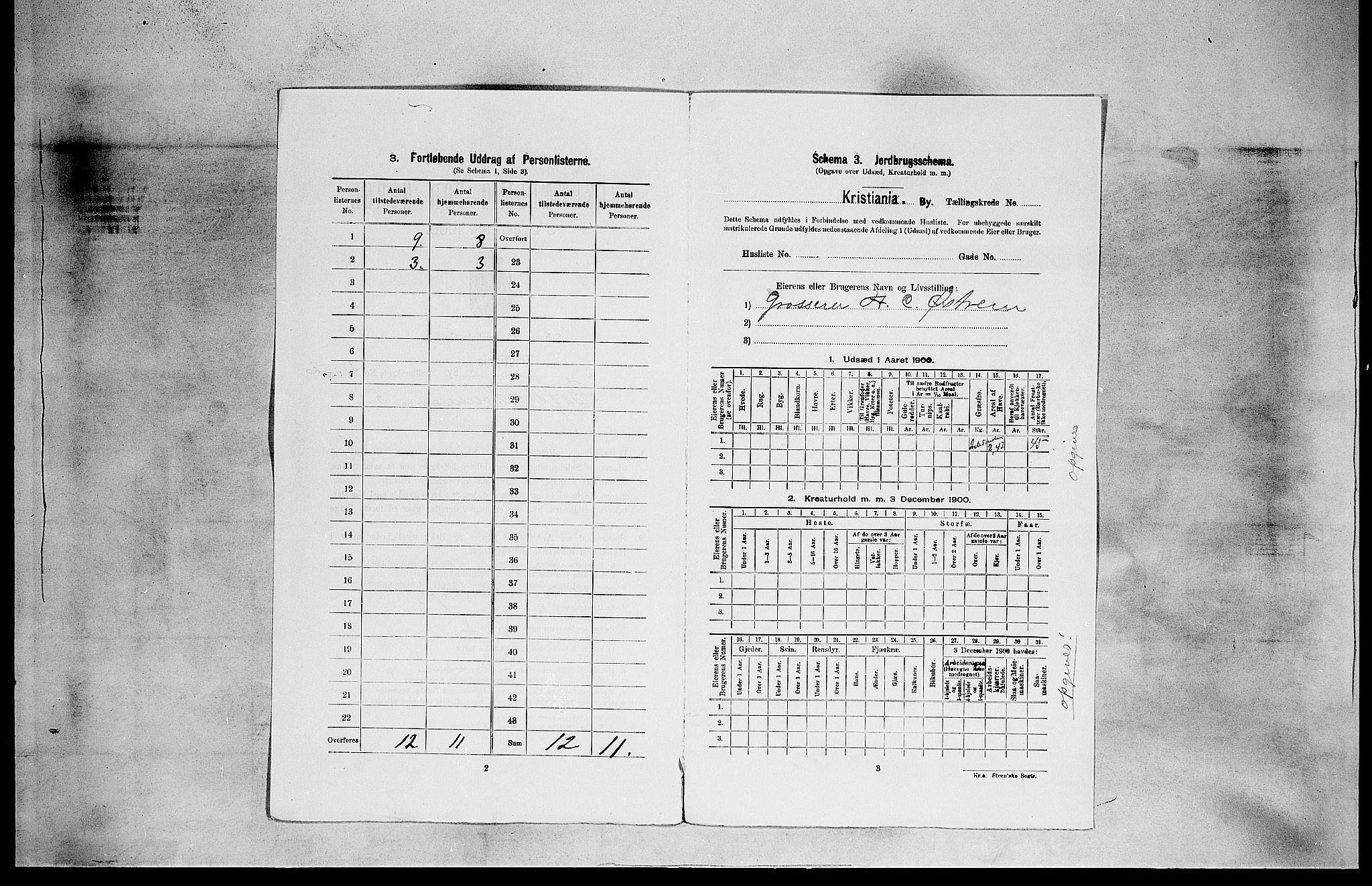 SAO, 1900 census for Kristiania, 1900, p. 6324