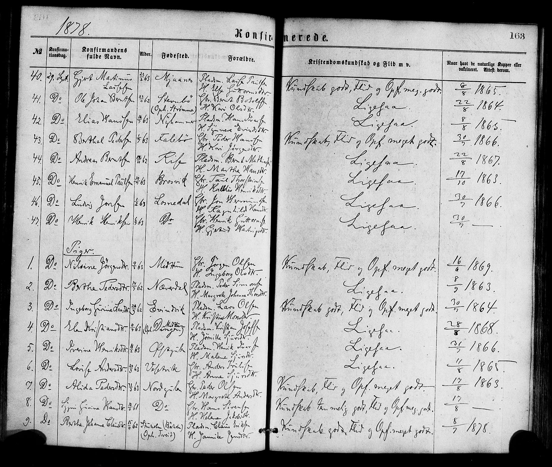 Gulen sokneprestembete, AV/SAB-A-80201/H/Haa/Haaa/L0023: Parish register (official) no. A 23, 1870-1880, p. 164