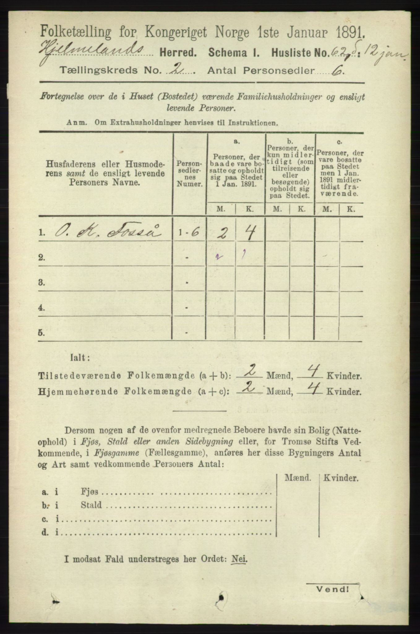 RA, 1891 census for 1133 Hjelmeland, 1891, p. 381