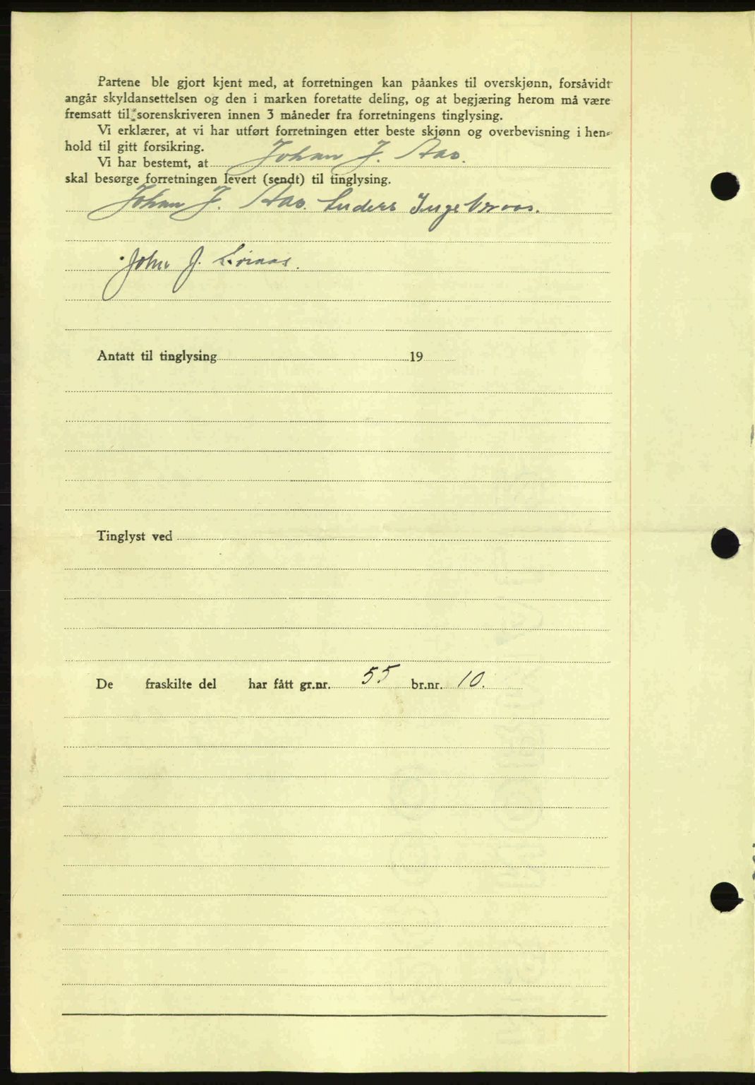 Romsdal sorenskriveri, AV/SAT-A-4149/1/2/2C: Mortgage book no. A17, 1944-1945, Diary no: : 323/1945