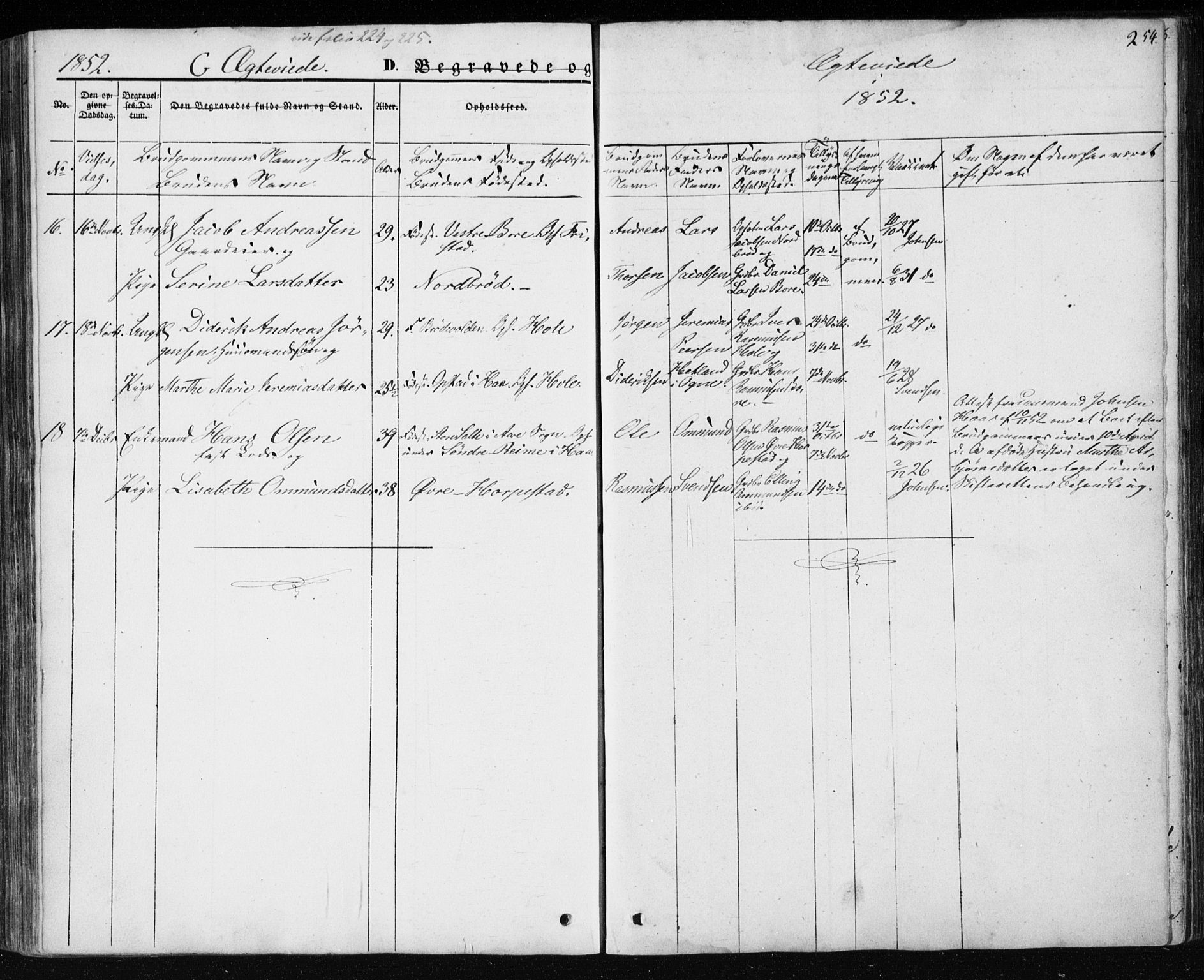 Klepp sokneprestkontor, AV/SAST-A-101803/001/3/30BA/L0004: Parish register (official) no. A 4, 1842-1852, p. 254