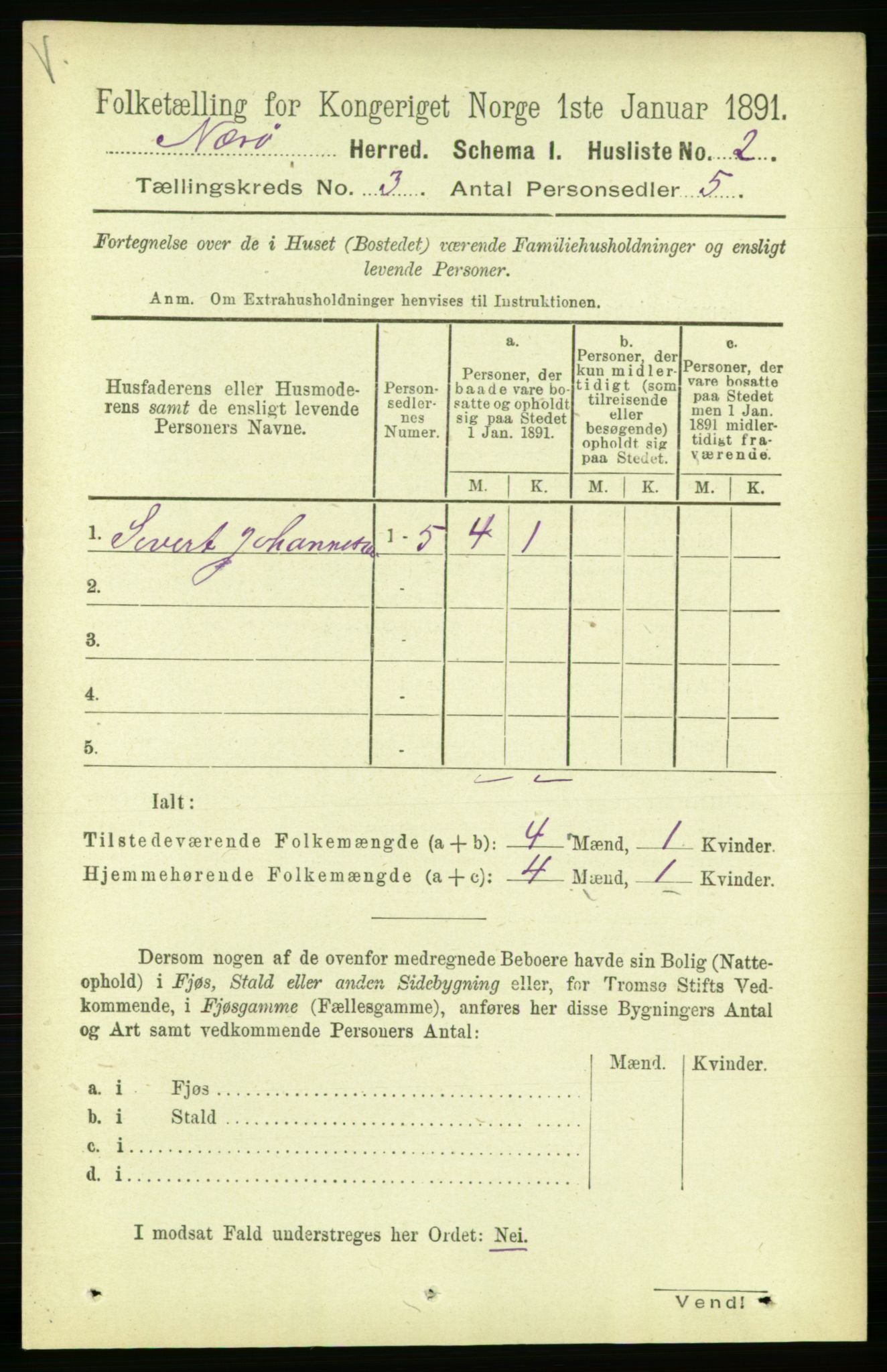 RA, 1891 census for 1751 Nærøy, 1891, p. 1218