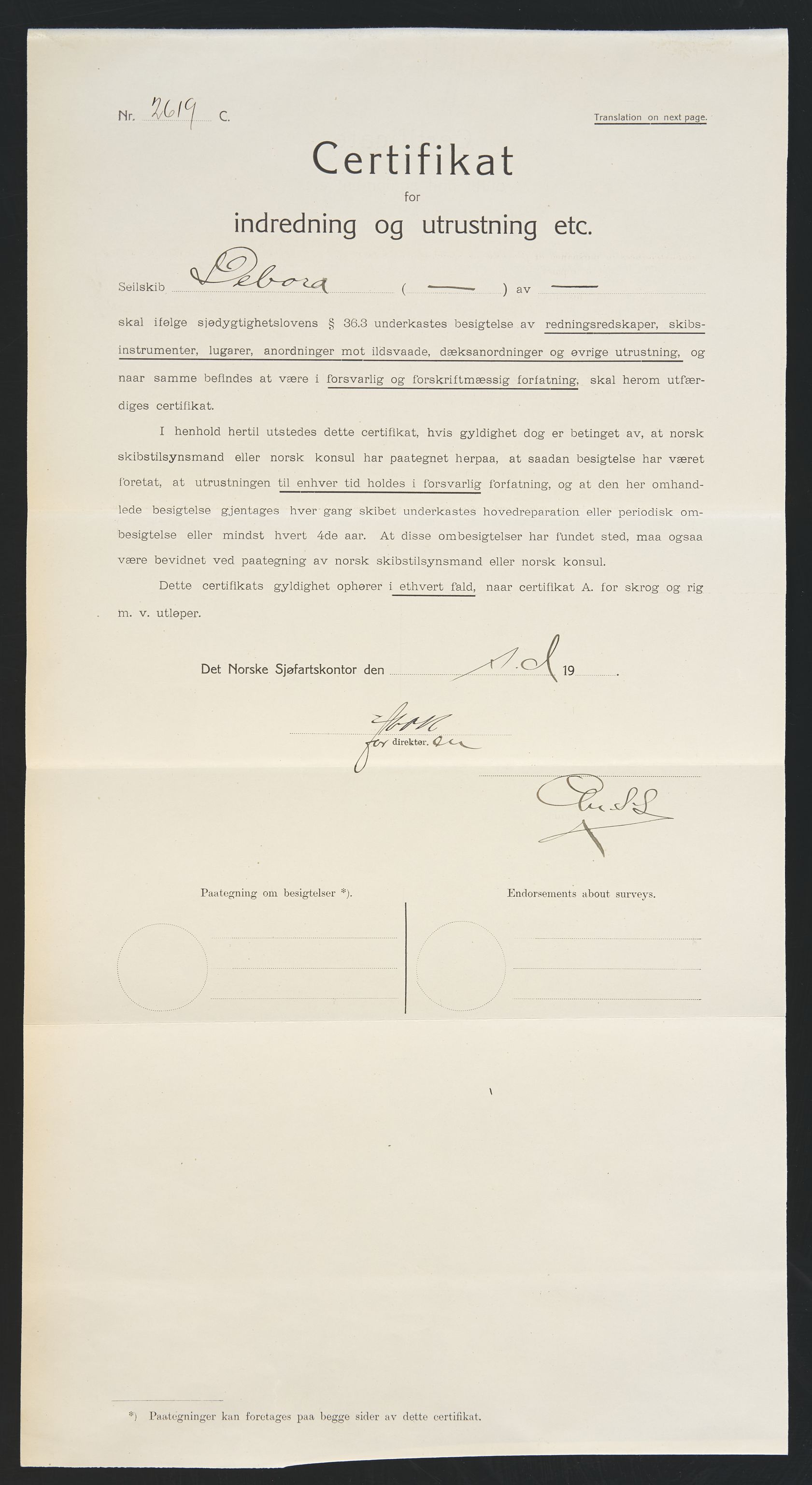 Sjøfartsdirektoratet med forløpere, skipsmapper slettede skip, AV/RA-S-4998/F/Fa/L0235: --, 1847-1930, p. 258