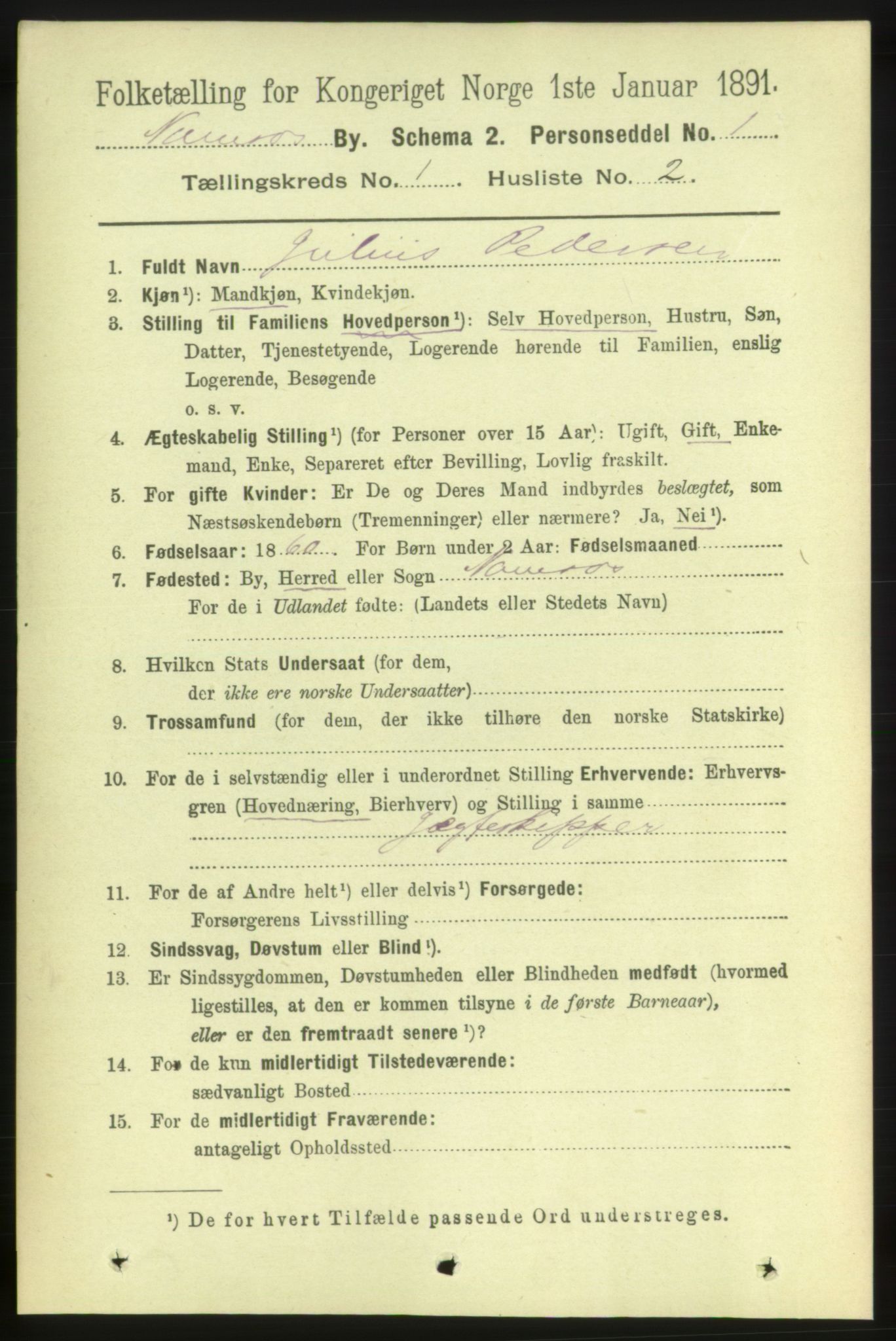 RA, 1891 census for 1703 Namsos, 1891, p. 21