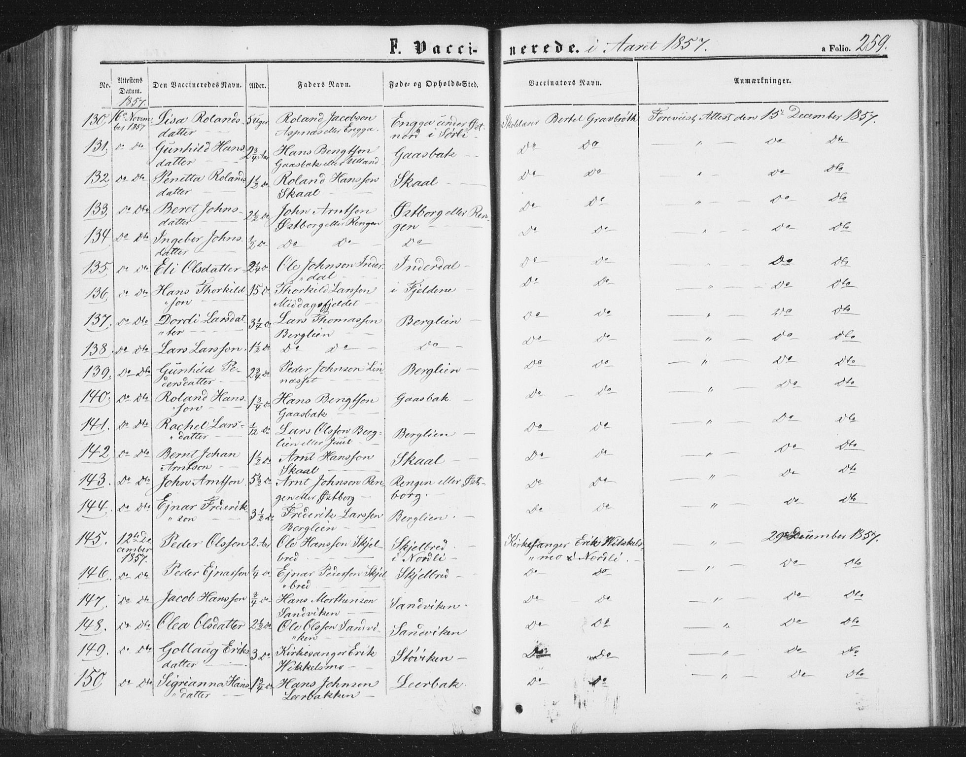 Ministerialprotokoller, klokkerbøker og fødselsregistre - Nord-Trøndelag, SAT/A-1458/749/L0472: Parish register (official) no. 749A06, 1857-1873, p. 259