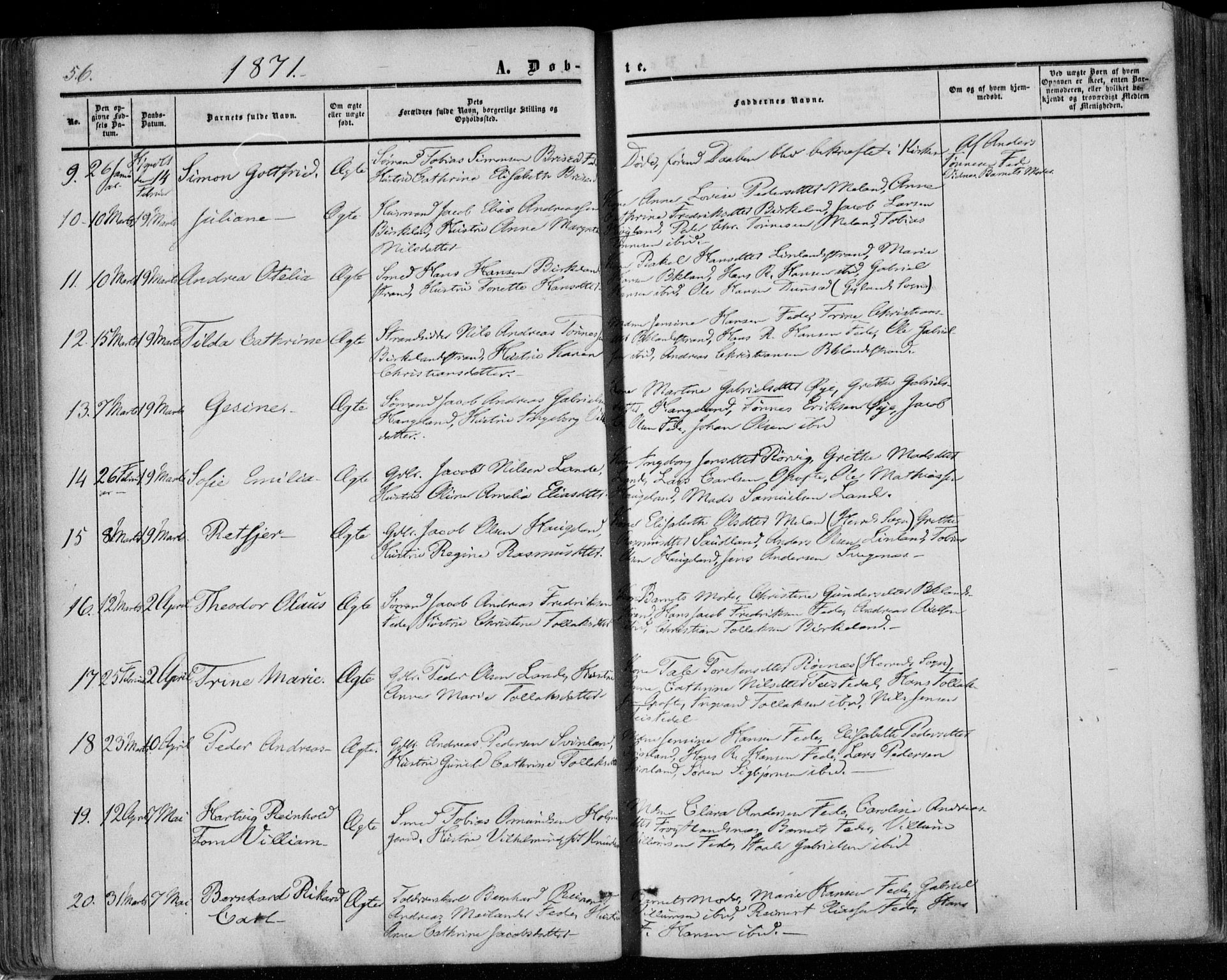 Kvinesdal sokneprestkontor, SAK/1111-0026/F/Fa/Faa/L0002: Parish register (official) no. A 2, 1850-1876, p. 66
