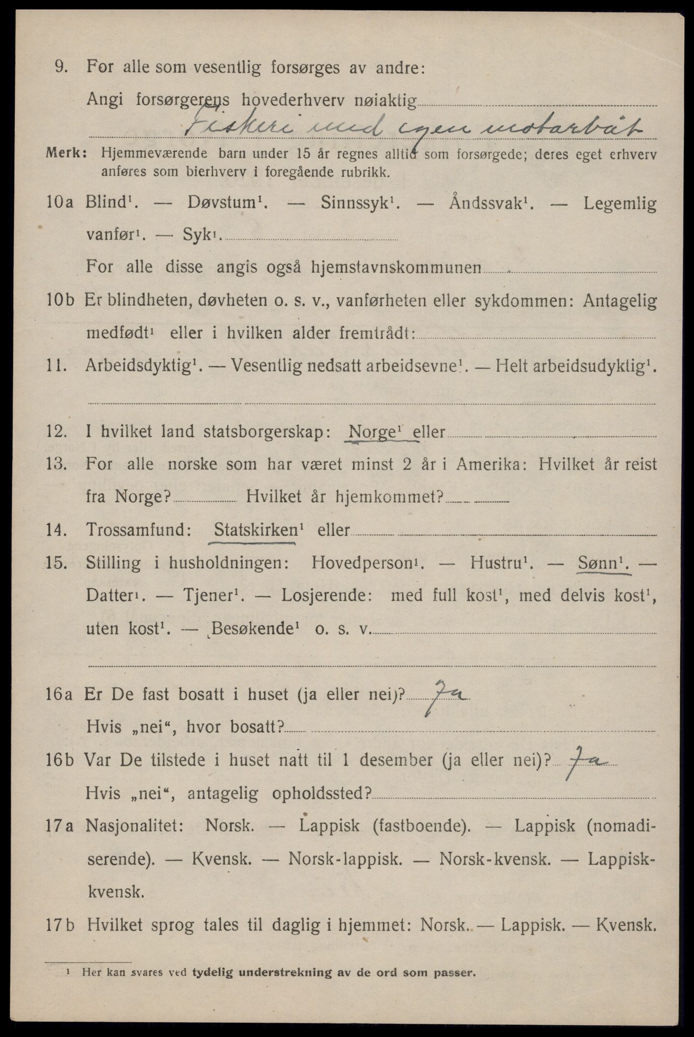 SAT, 1920 census for Dverberg, 1920, p. 10571