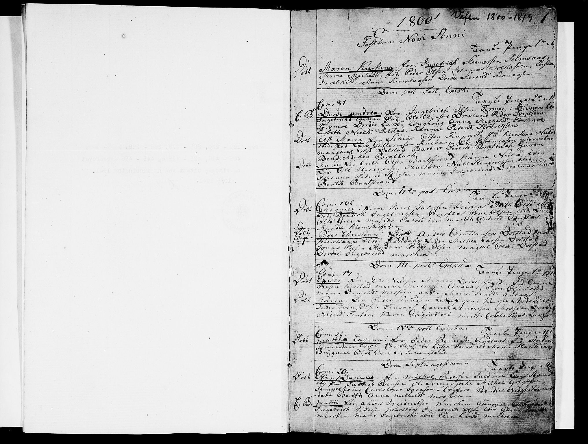 Ministerialprotokoller, klokkerbøker og fødselsregistre - Nordland, SAT/A-1459/820/L0287: Parish register (official) no. 820A08, 1800-1819, p. 0-1