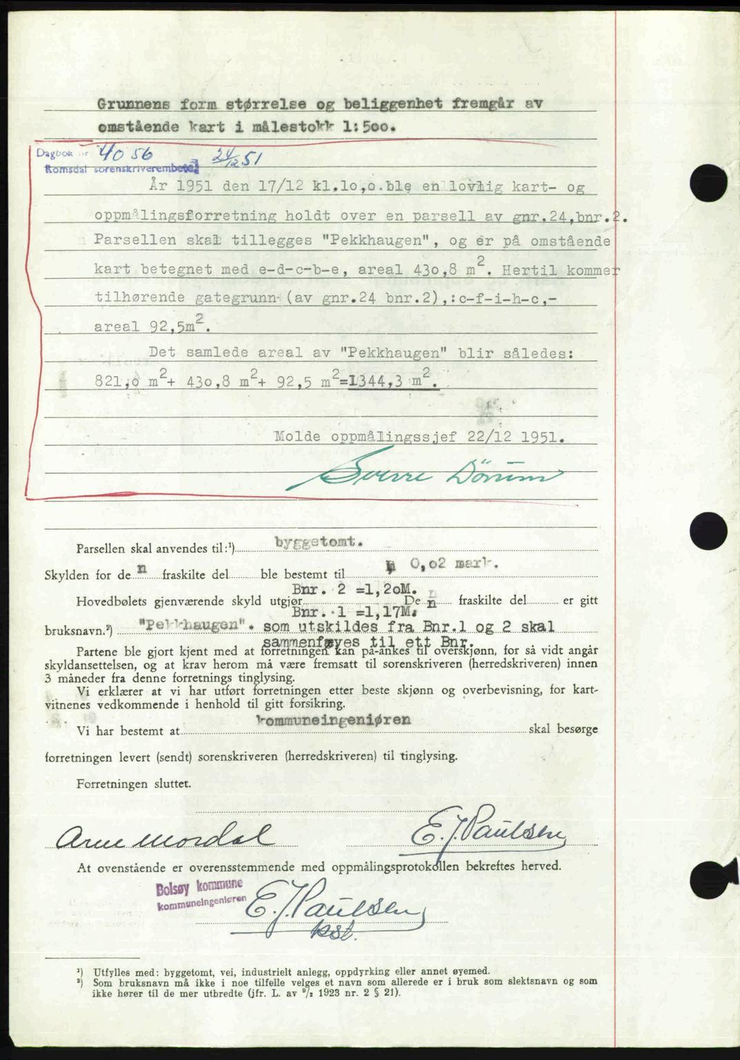 Romsdal sorenskriveri, AV/SAT-A-4149/1/2/2C: Mortgage book no. A30, 1949-1949, Diary no: : 1919/1949