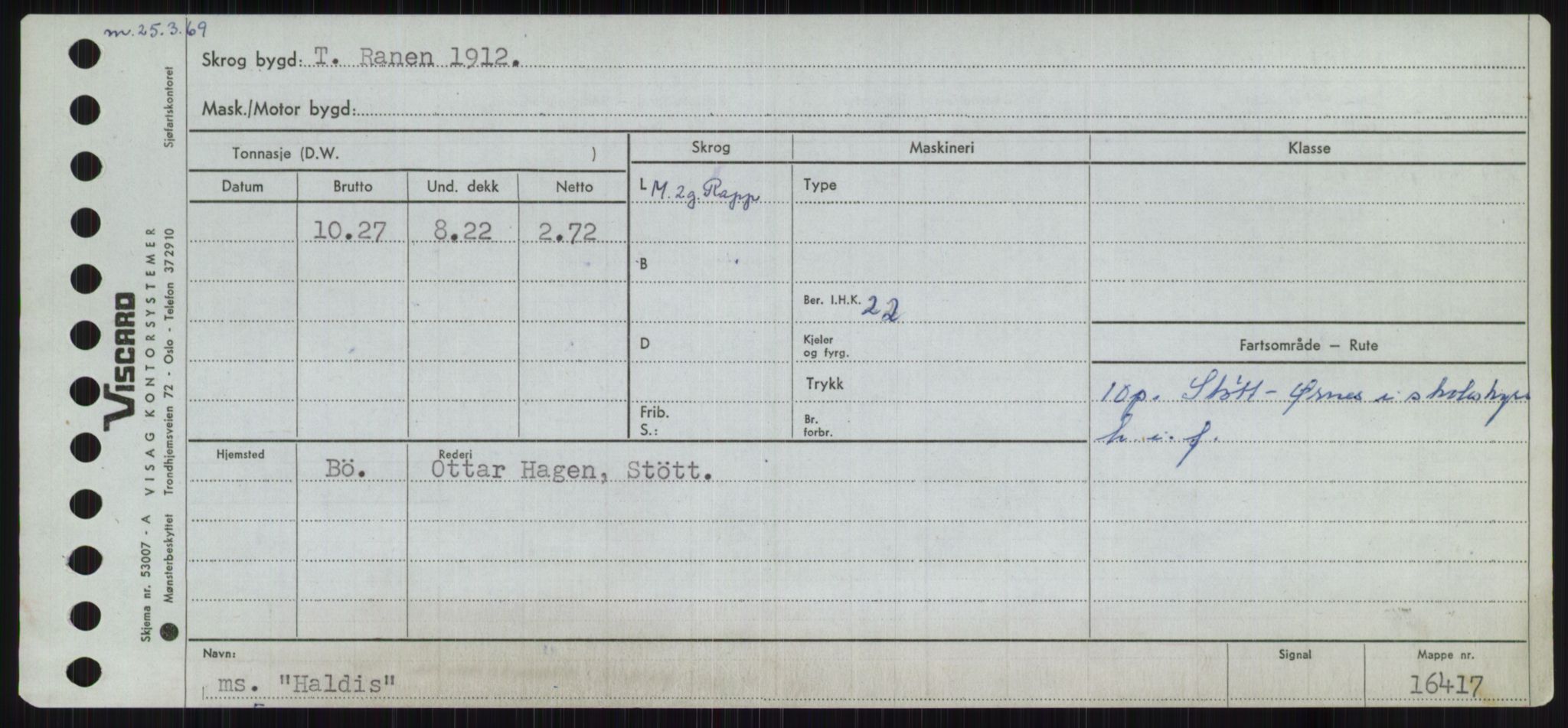 Sjøfartsdirektoratet med forløpere, Skipsmålingen, RA/S-1627/H/Ha/L0002/0002: Fartøy, Eik-Hill / Fartøy, G-Hill, p. 409