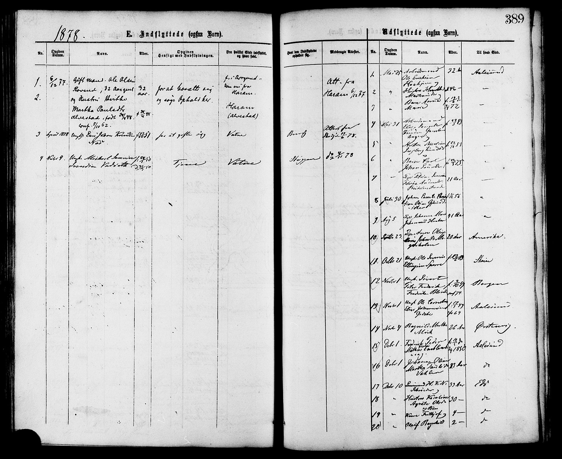 Ministerialprotokoller, klokkerbøker og fødselsregistre - Møre og Romsdal, AV/SAT-A-1454/528/L0399: Parish register (official) no. 528A10, 1864-1879, p. 389