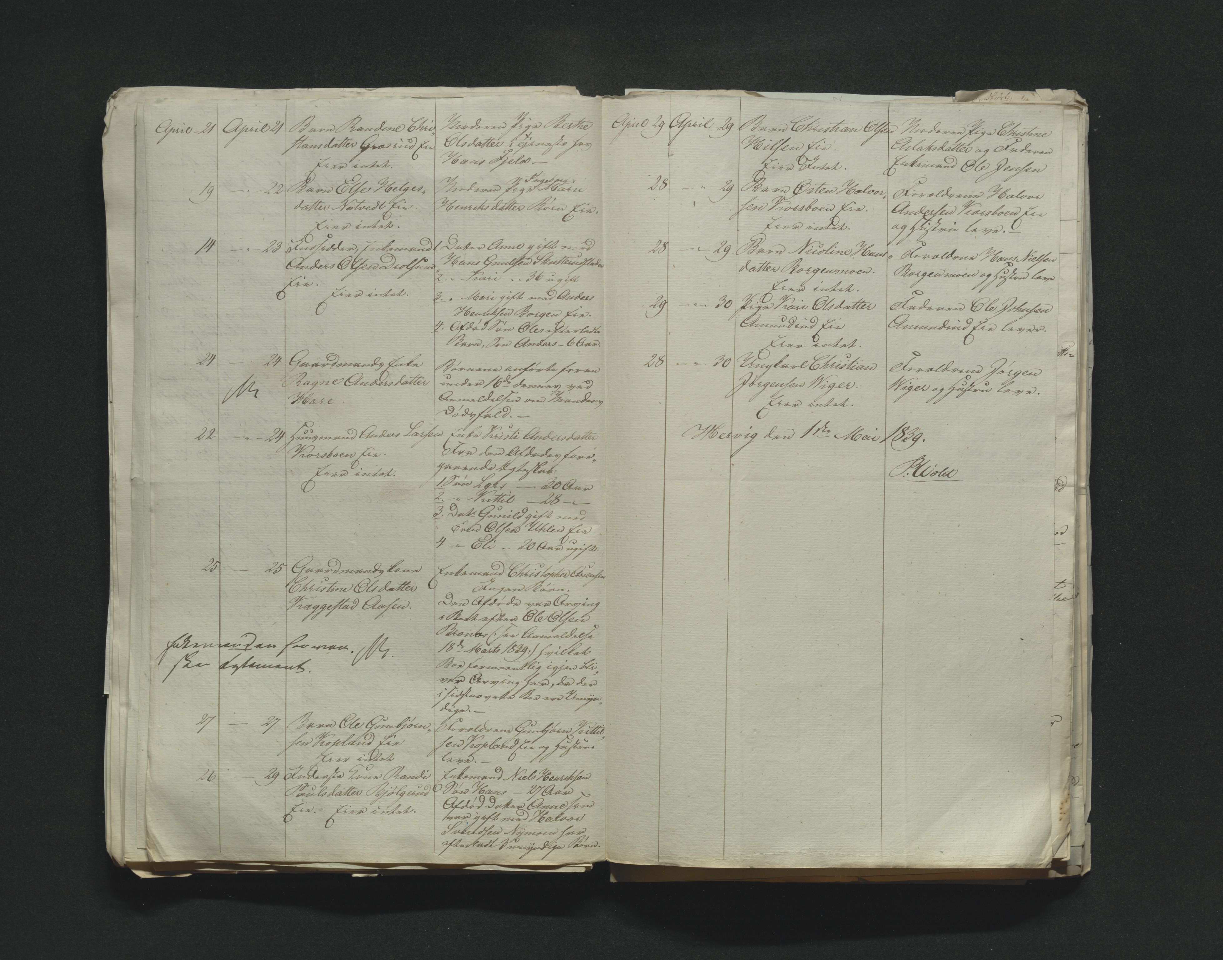 Eiker, Modum og Sigdal sorenskriveri, AV/SAKO-A-123/H/Ha/Hab/L0005: Dødsfallsmeldinger, 1837-1840