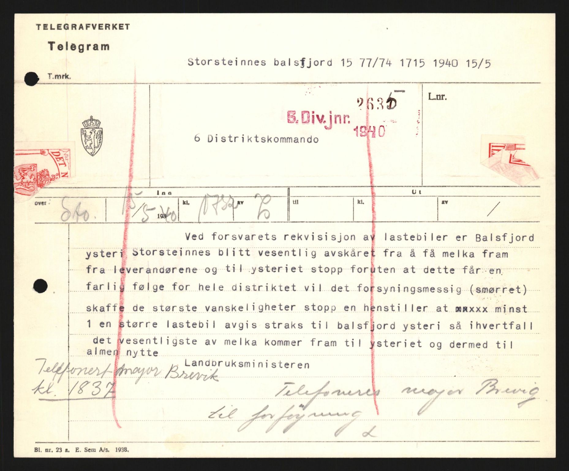 Forsvaret, Forsvarets krigshistoriske avdeling, AV/RA-RAFA-2017/Y/Yb/L0123: II-C-11-600  -  6. Divisjon med avdelinger, 1940, p. 638